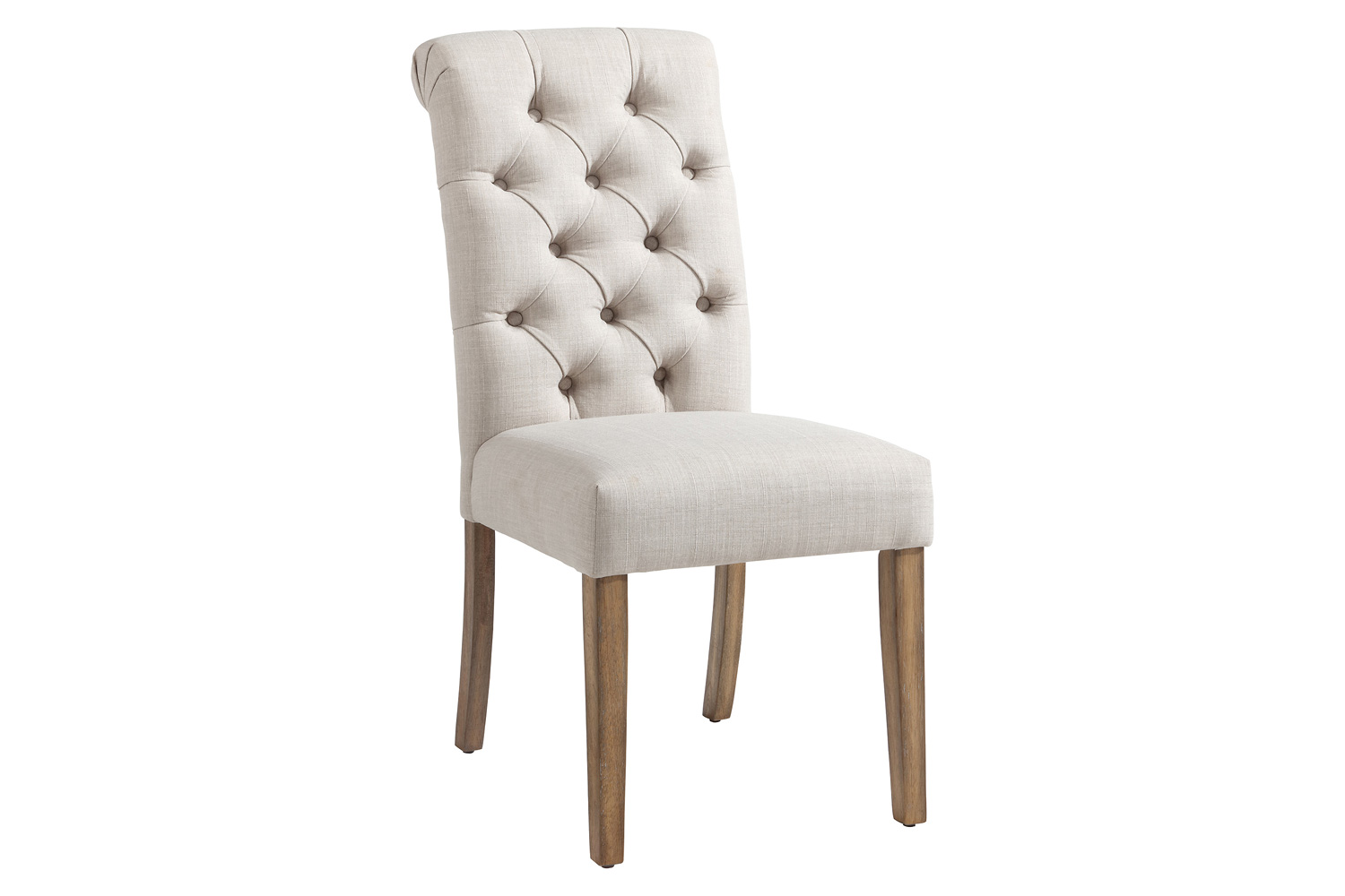 Worldwide Zax/Melia Dining Set of 7 - Natural Table/Beige Chair