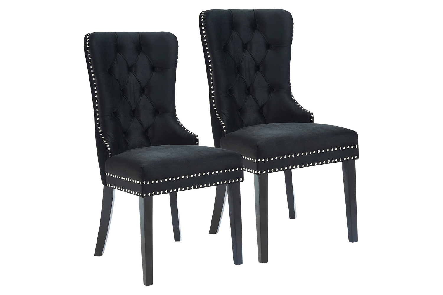 Worldwide Solara II/Rizzo Dining Set of 5 - Chrome Table/Black Chair