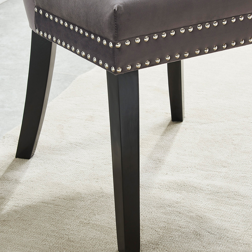 Worldwide Frankfurt/Rizzo Dining Set of 5 - Chrome Table/Gray Chair
