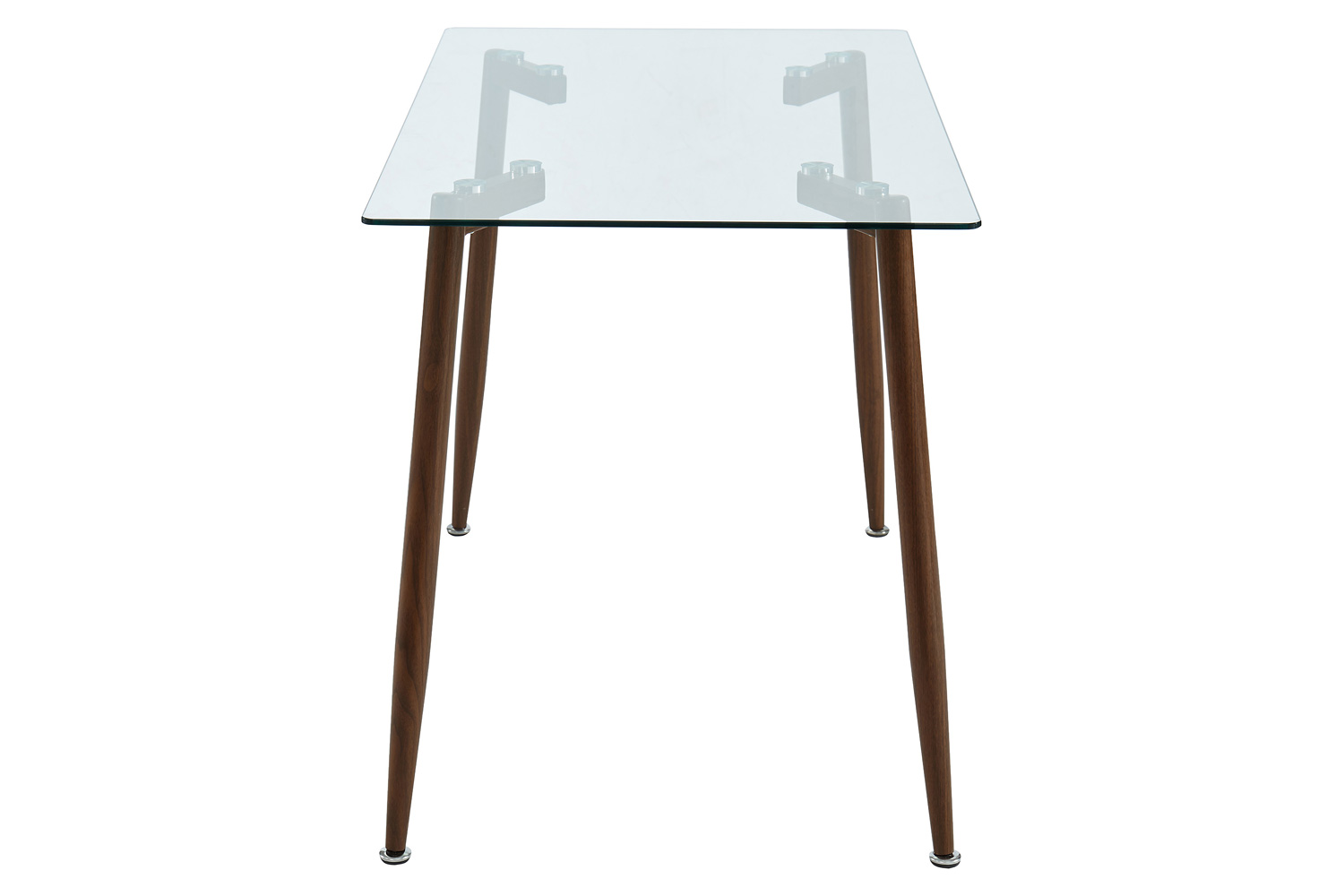 Worldwide Abbot/Cora Dining Set of 5 - Walnut Table/Gray Chair