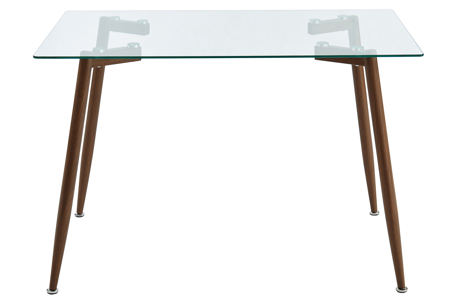 Worldwide Abbot/Lyna Dining Set of 5 - Walnut Table/Gray Chair