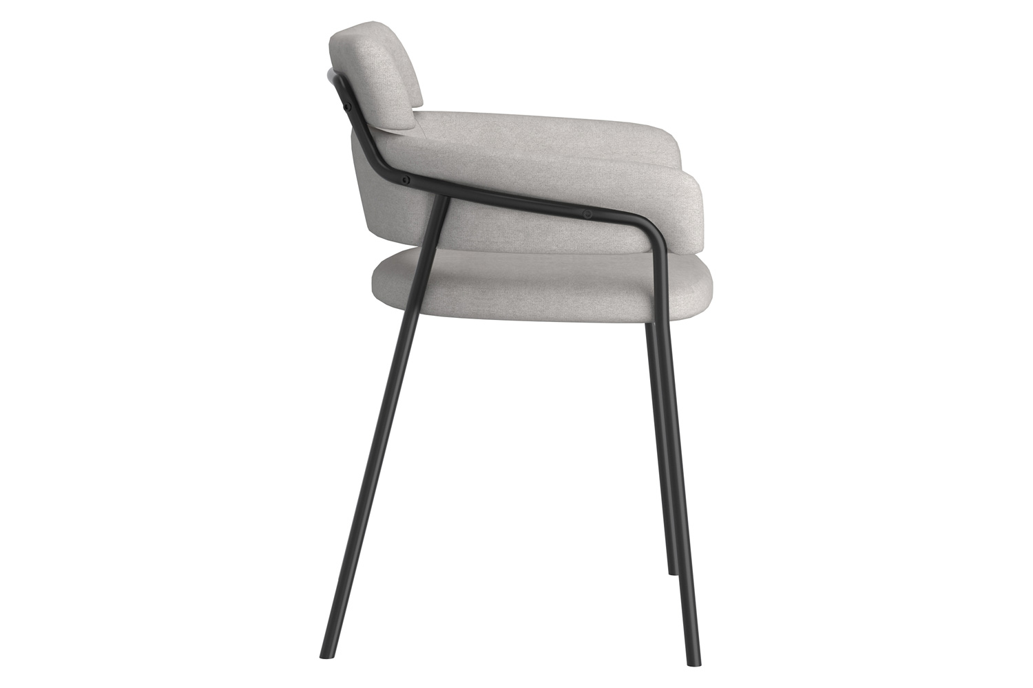 Worldwide Franco/Axel Dining Set of 5 - Black Table/Gray Chair