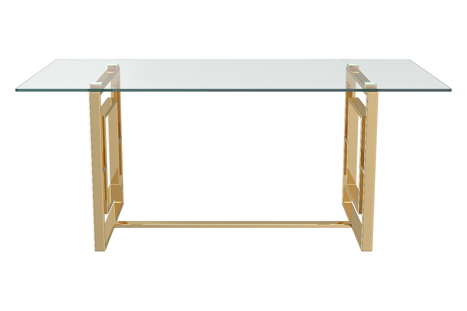 Worldwide Eros/Azul Dining Set of 5 - Gold Table/Black and Gold Chair
