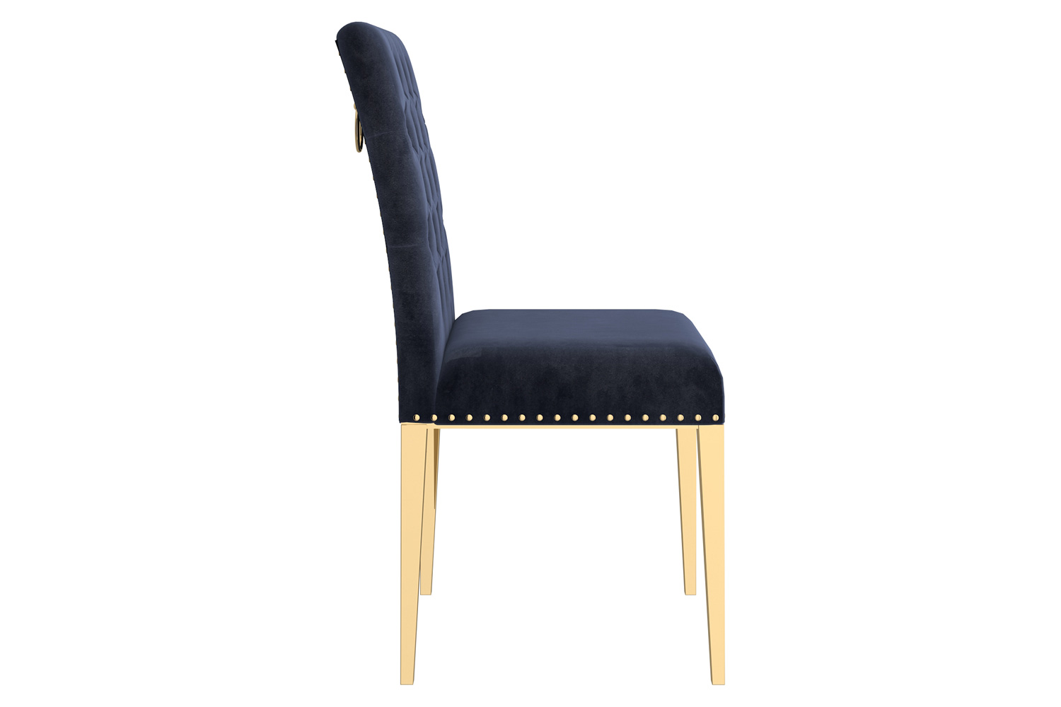 Worldwide Eros/Azul Dining Set of 5 - Gold Table/Black and Gold Chair