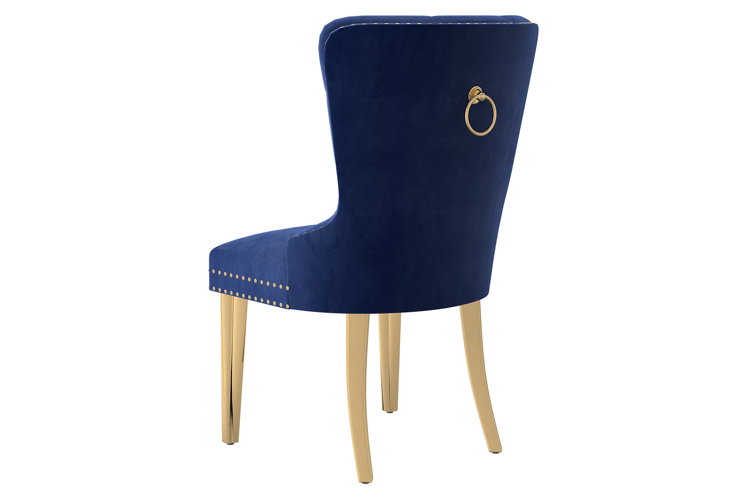 Worldwide Eros/Mizal Dining Set of 5 - Gold Table/Navy Chair