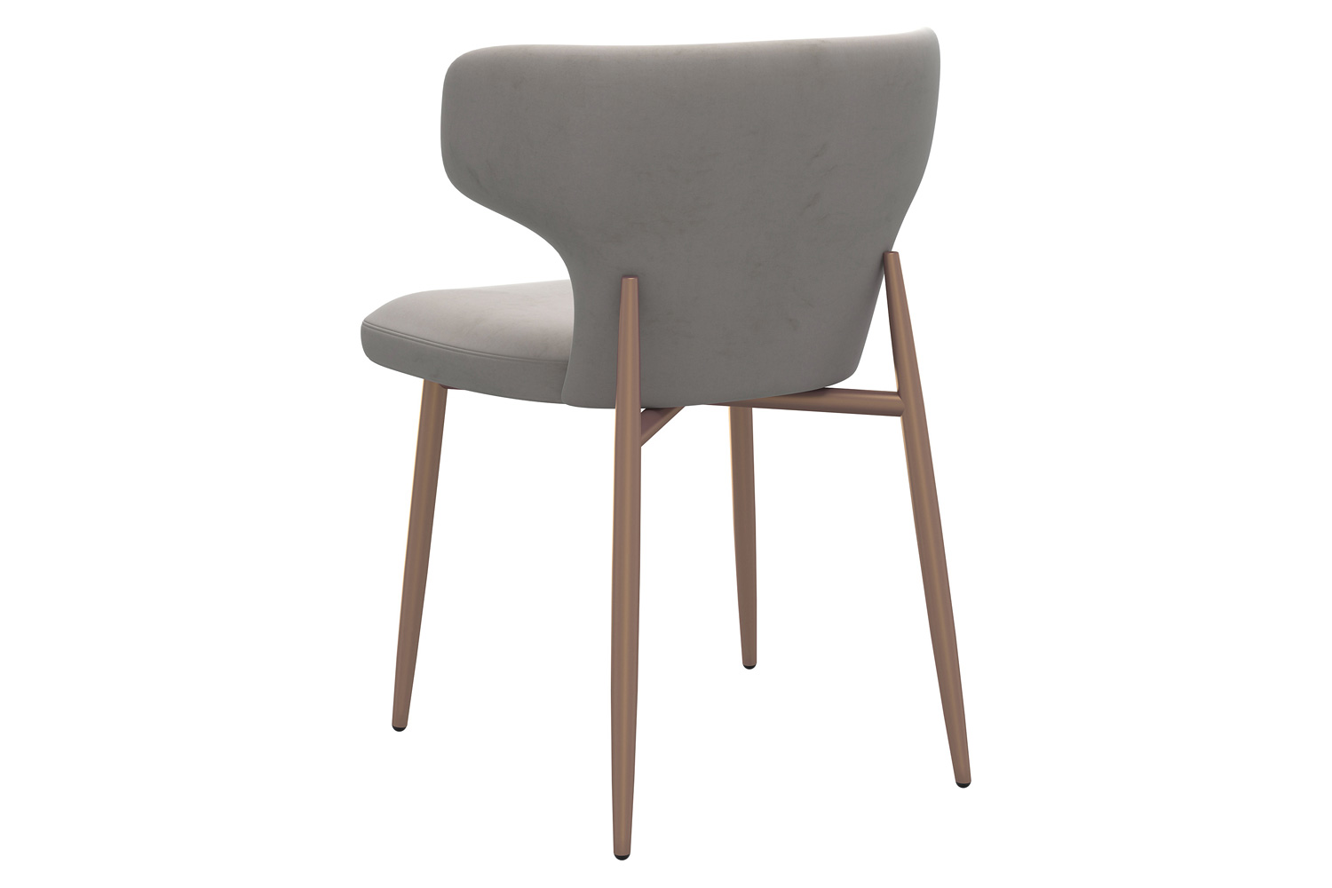 Worldwide Stark/Akira Dining Set of 7 - Aged Gold Table/Gray Chair