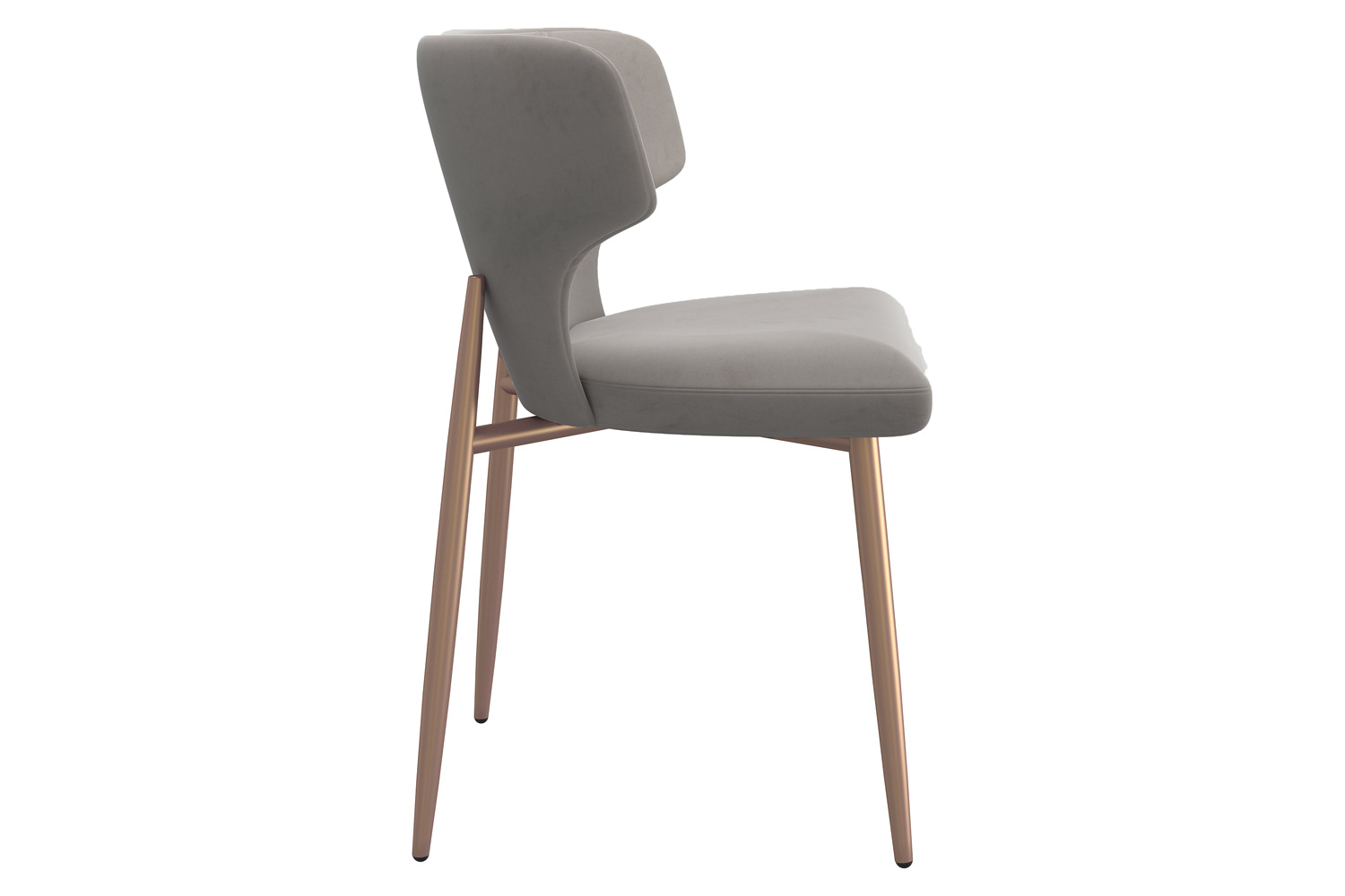 Worldwide Stark/Akira Dining Set of 7 - Aged Gold Table/Gray Chair