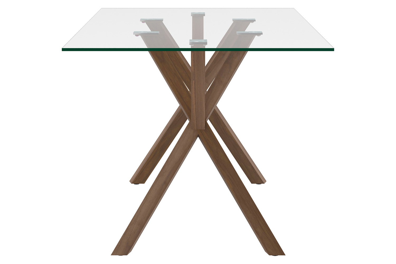 Worldwide Stark/Maxim Dining Set of 7 - Walnut Table/White Chair