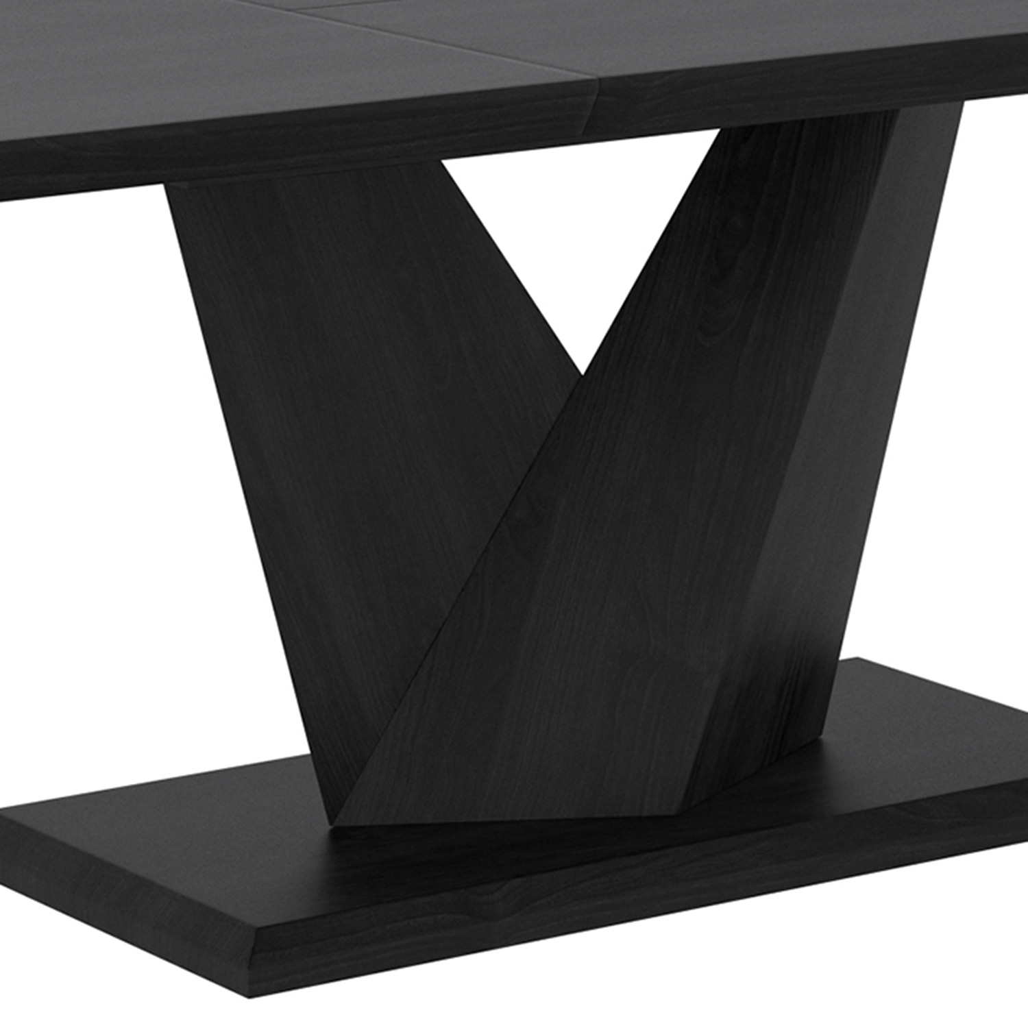 Worldwide Eclipse/Antoine Dining Set of 7 - Black Table/Black Chair