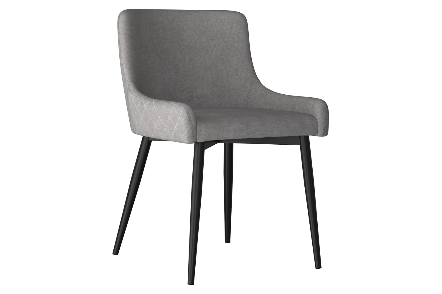 Worldwide Eclipse/Bianca Dining Set of 7 - Oak Table/Black and Gray Chair