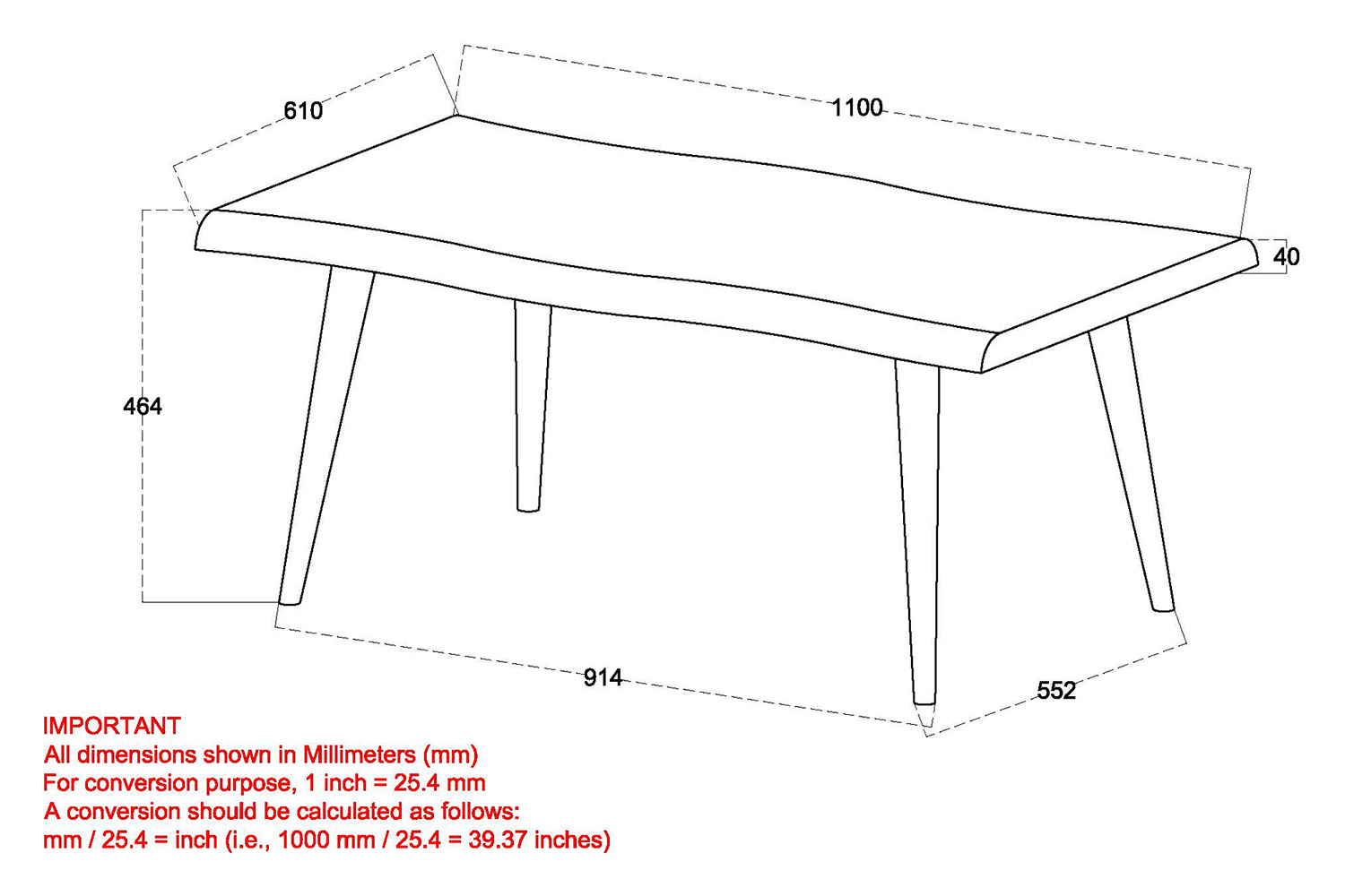 Worldwide - Arnav Rectangular Coffee Table in Walnut