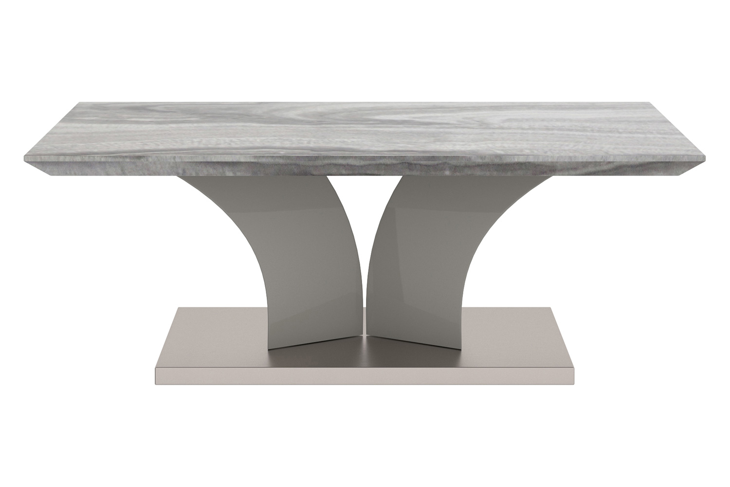Worldwide - Napoli Rectangular Coffee Table in Light Gray