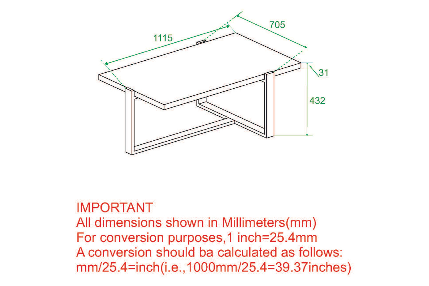 Worldwide Veno Rectangular Coffee Table - White/Silver
