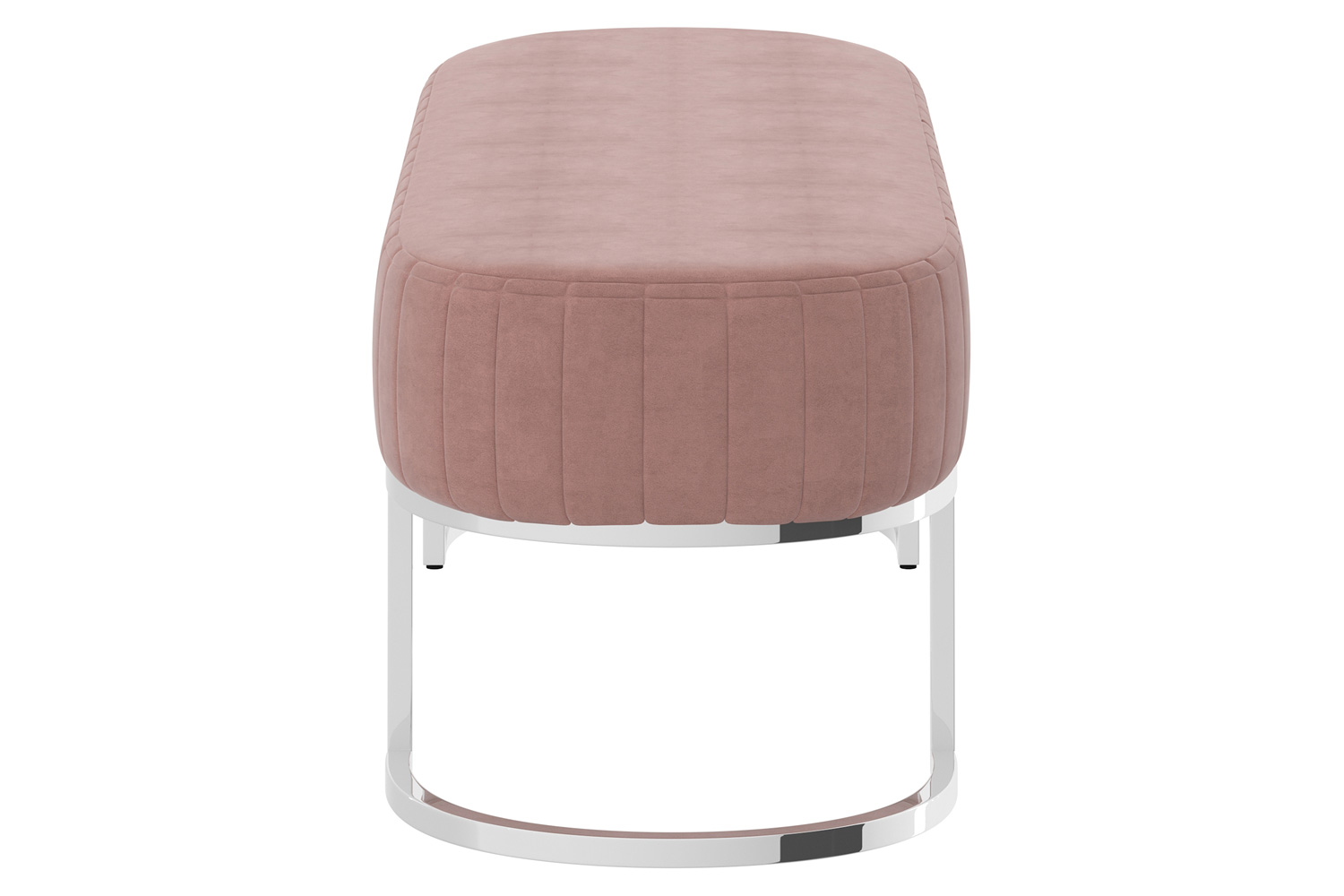 Worldwide Zamora Bench - Dusty Rose/Silver