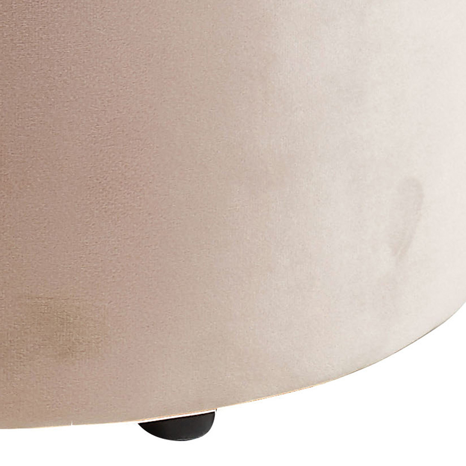 Worldwide Violet Round Ottoman - Blush Pink/Aged Gold