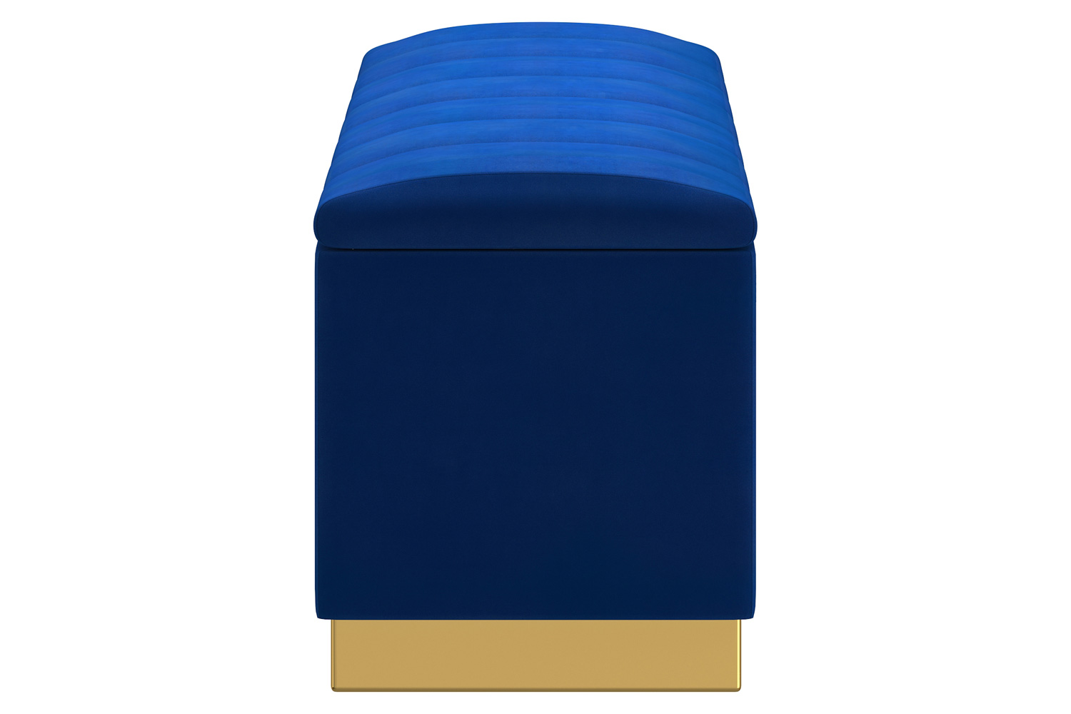 Worldwide - Esna Rectangular Storage Ottoman in Blue/Gold