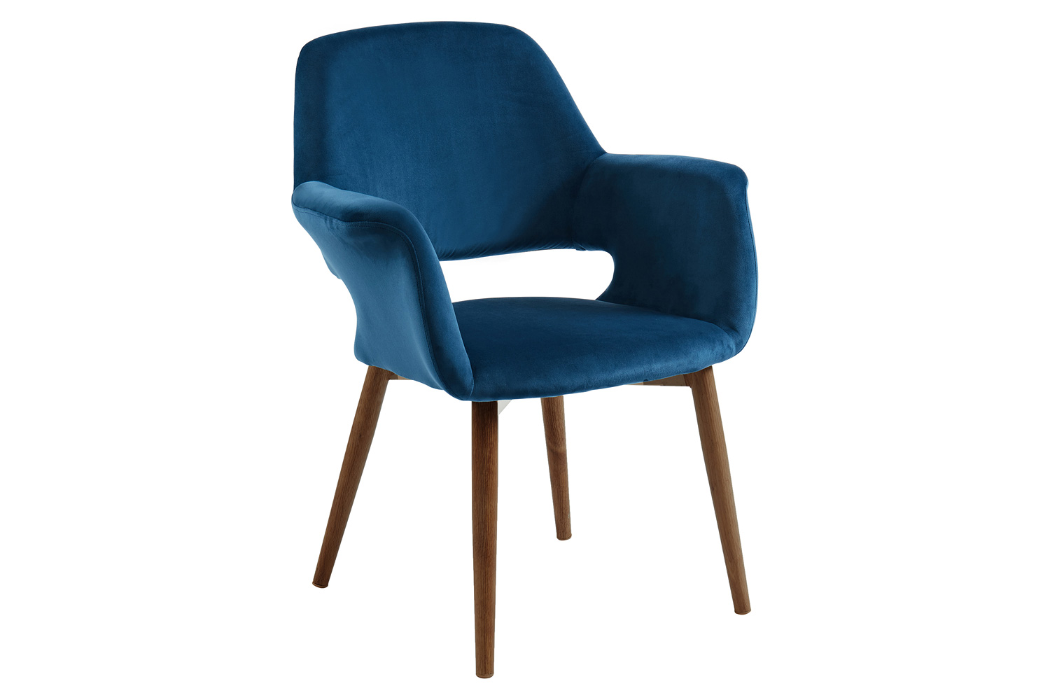 Worldwide Miranda Accent/Dining Chair - Blue/Walnut