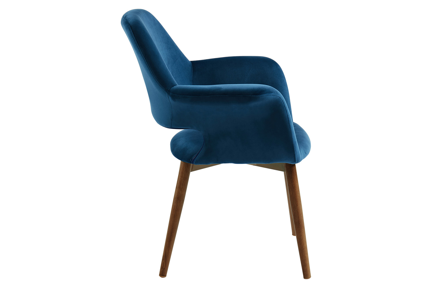 Worldwide Miranda Accent/Dining Chair - Blue/Walnut