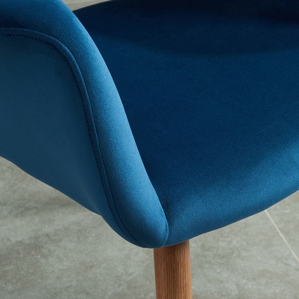 Worldwide Miranda Accent/Dining Chair - Blue/Walnut