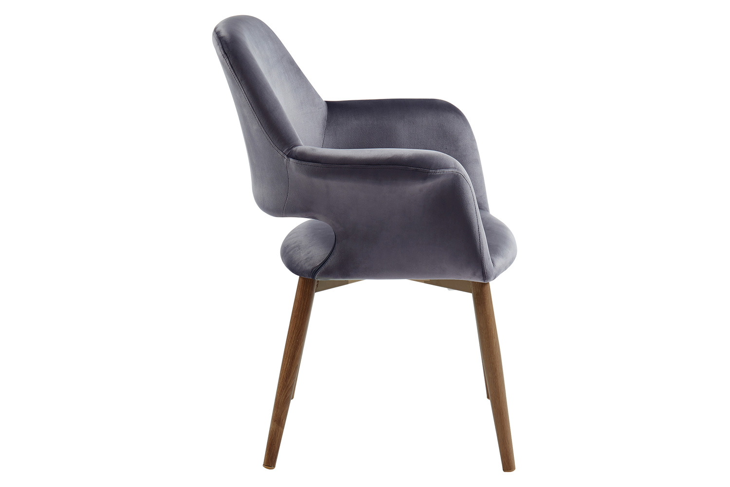 Worldwide Miranda Accent/Dining Chair - Gray/Walnut