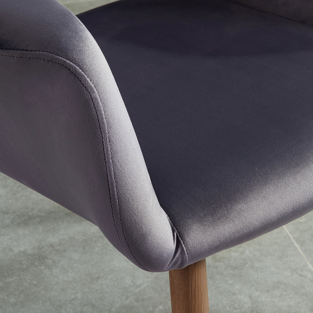 Worldwide Miranda Accent/Dining Chair - Gray/Walnut
