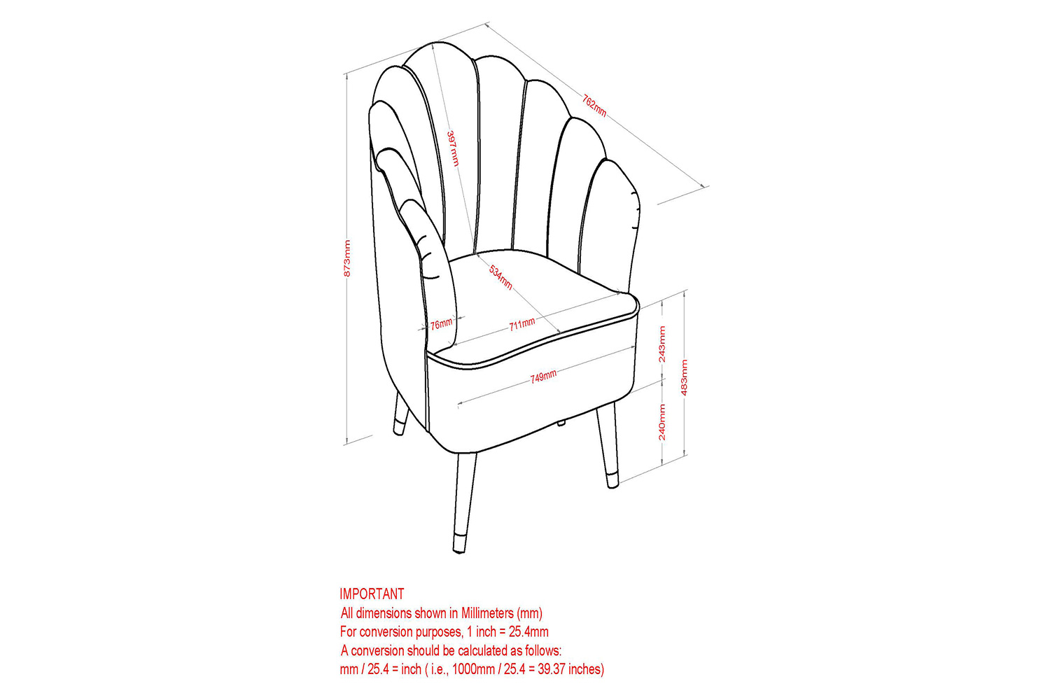 Worldwide Ezra Accent Chair - Gray