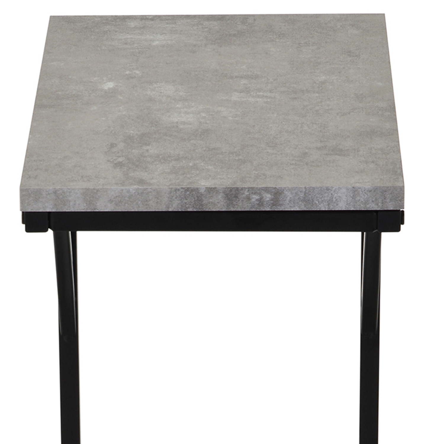 Worldwide Darcy Accent Table - Cement/Black