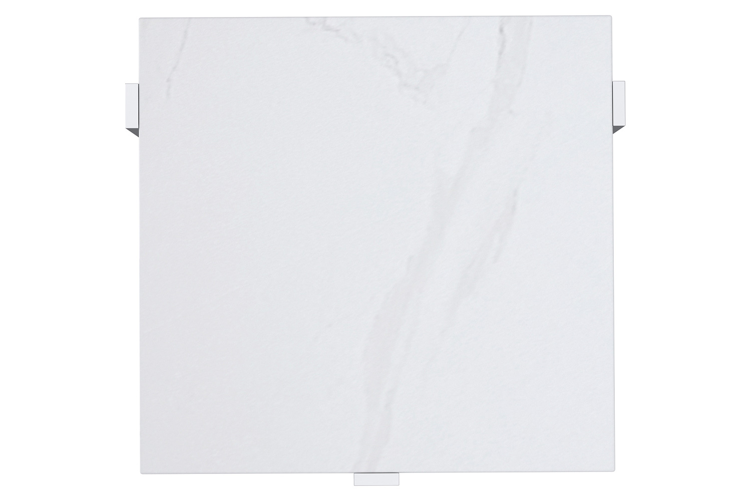 Worldwide Veno Accent Table - White/Silver