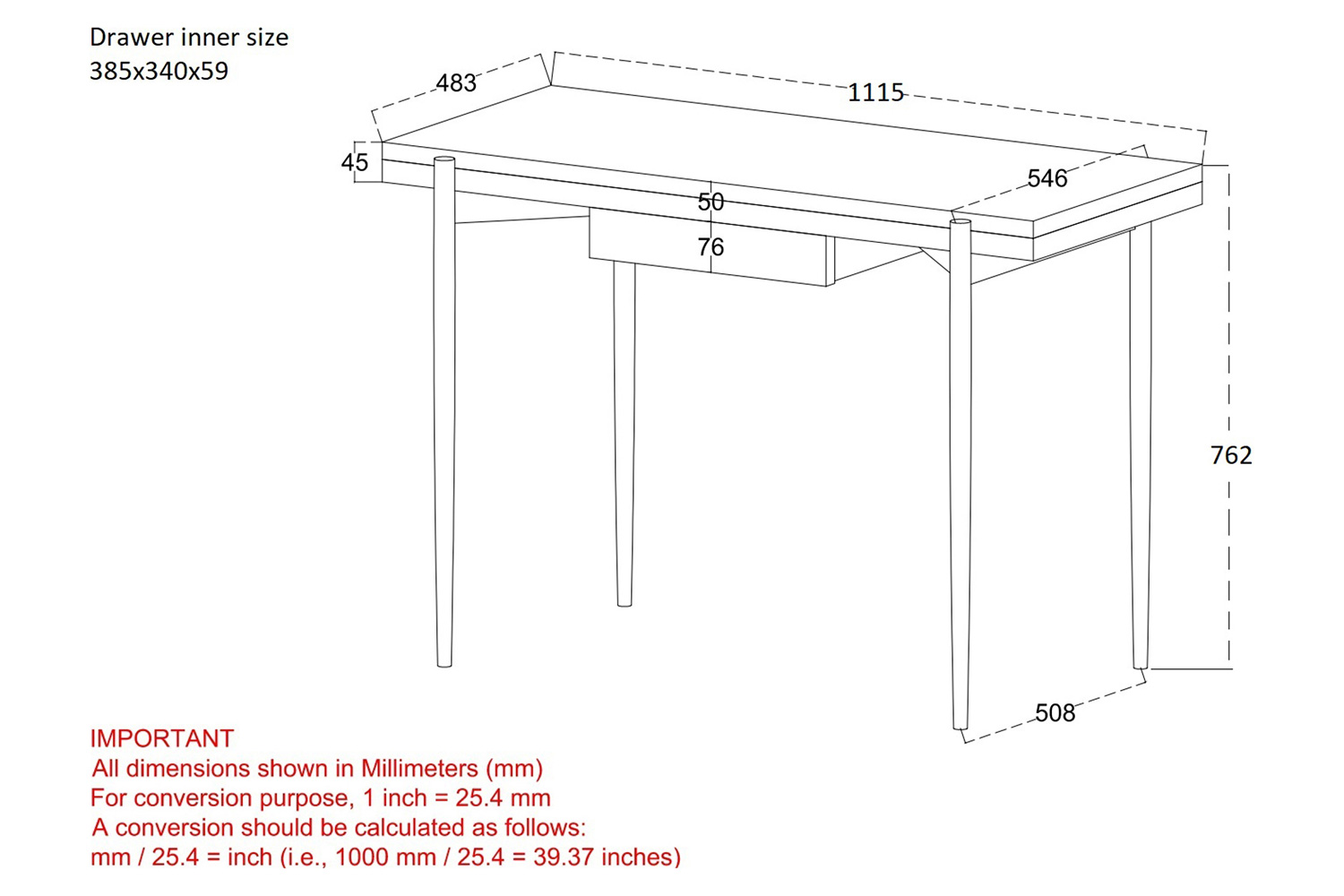 Worldwide Navid Desk - Gray/Black