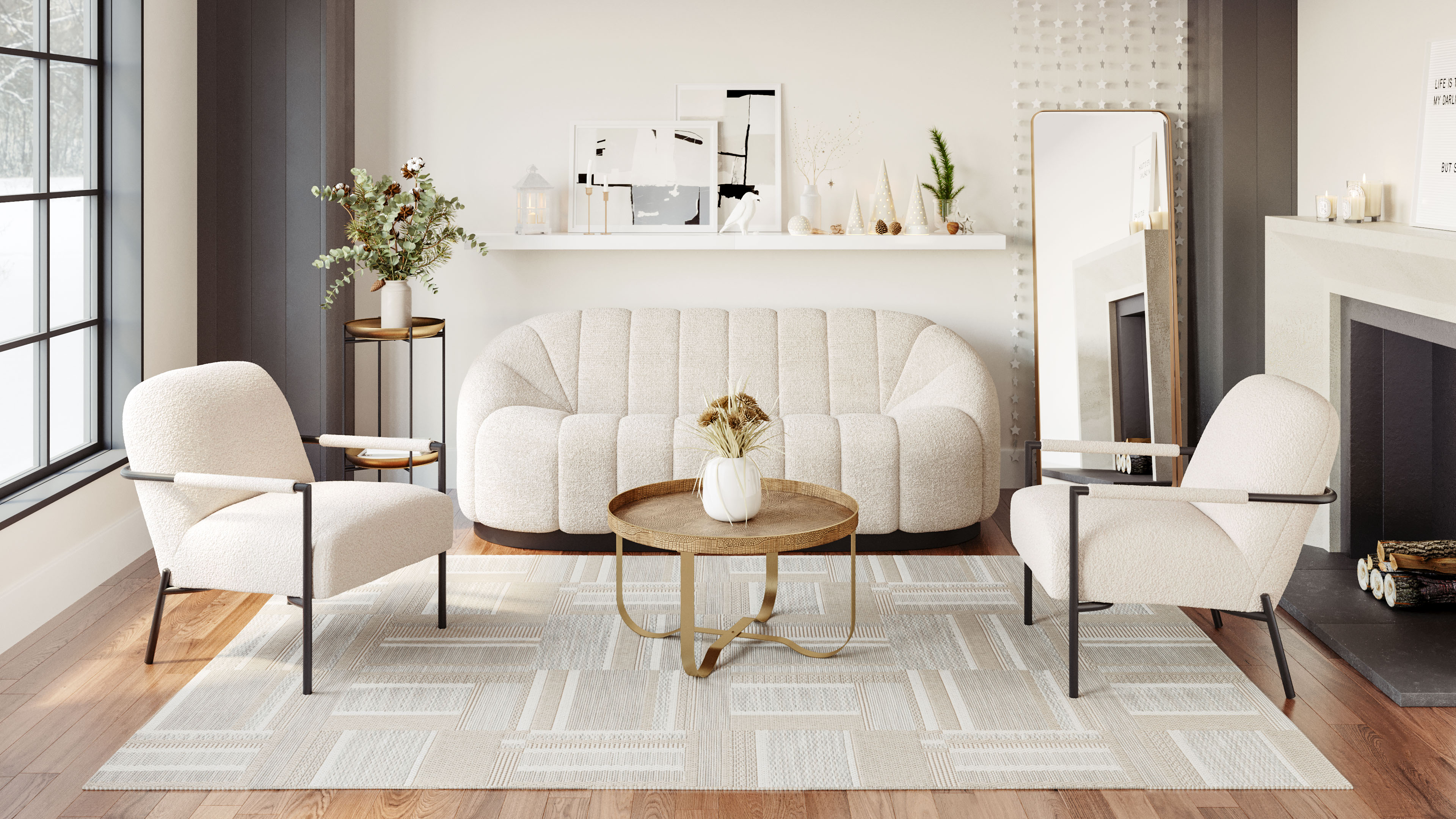ZUO - Chicago Accent Chair in Ivory