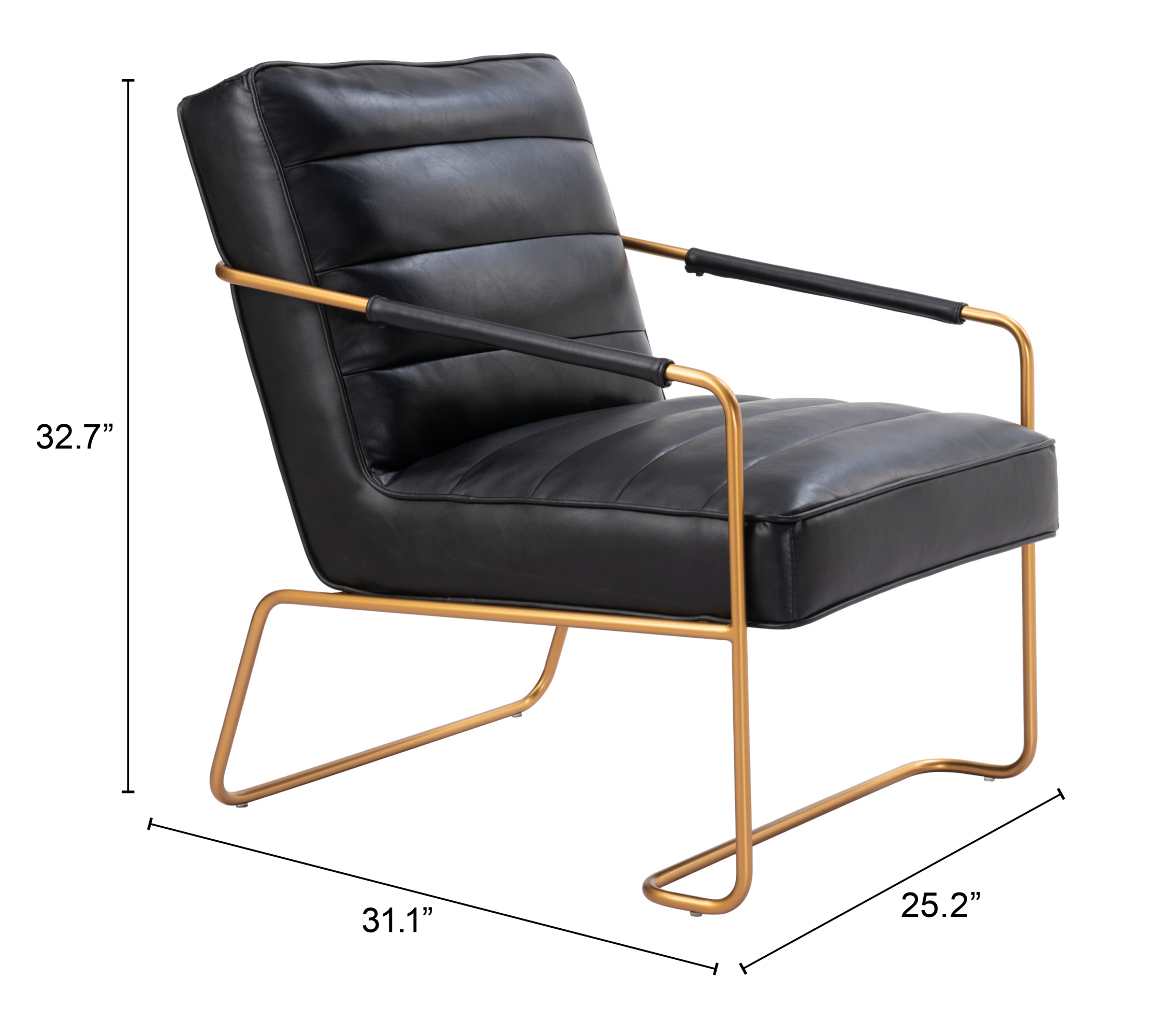 ZUO Dallas Accent Chair - Vintage Black