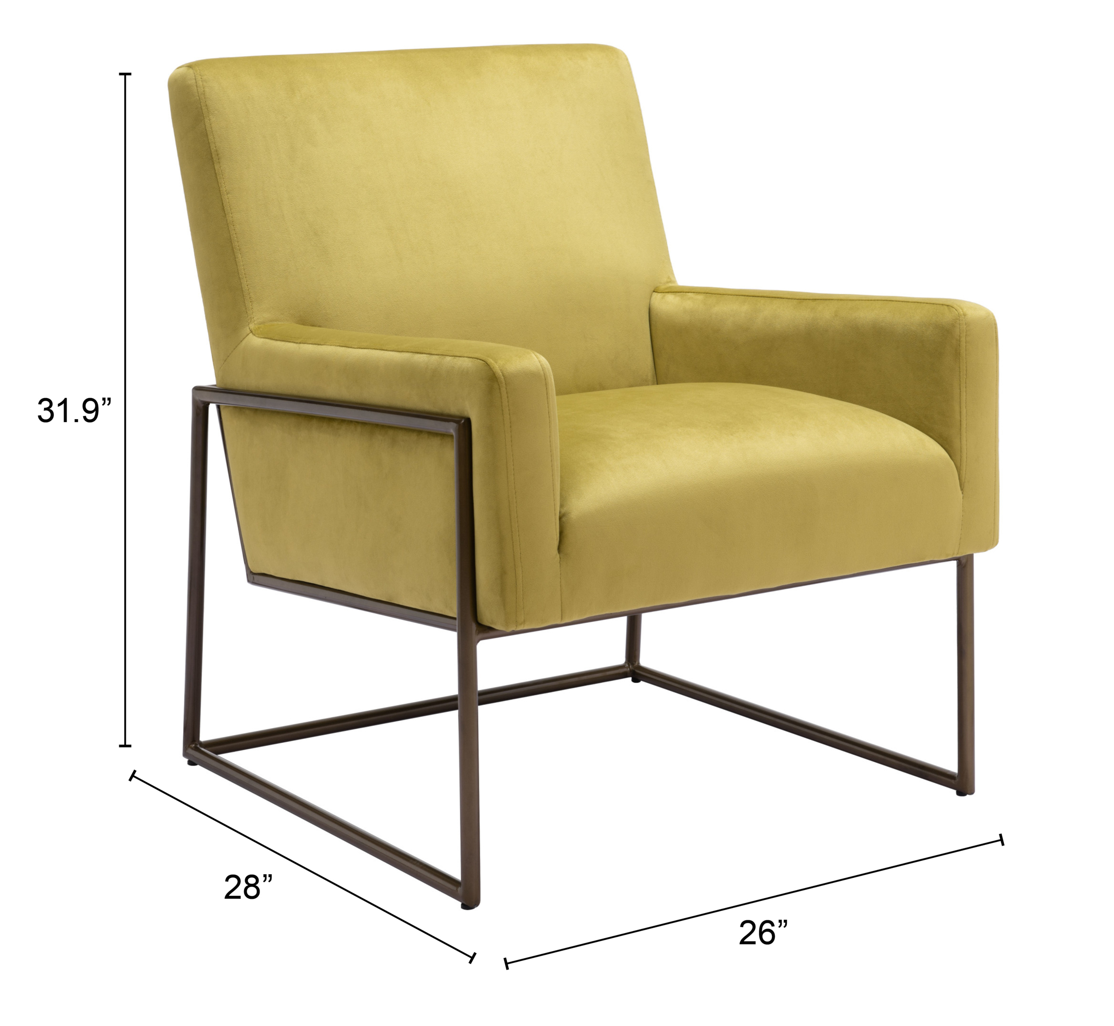 ZUO - New Accent Chair in Olive Green