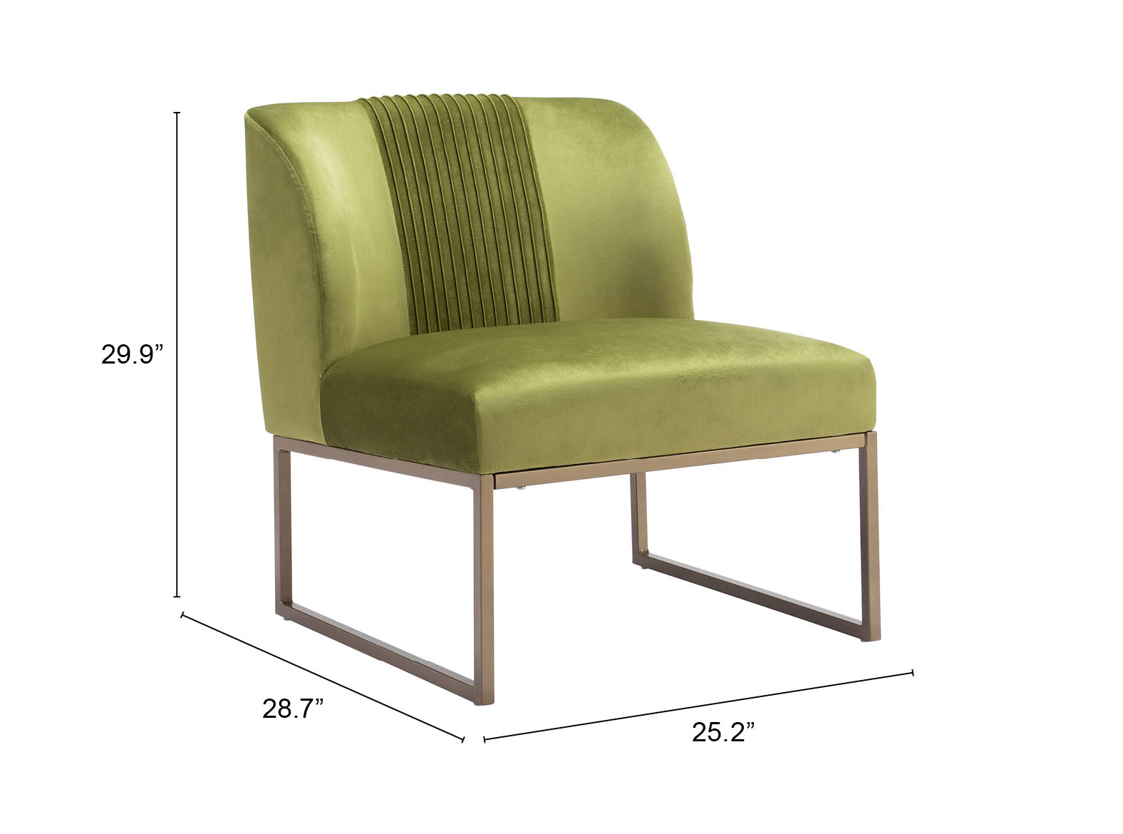 ZUO Sante Fe Accent Chair - Olive Green