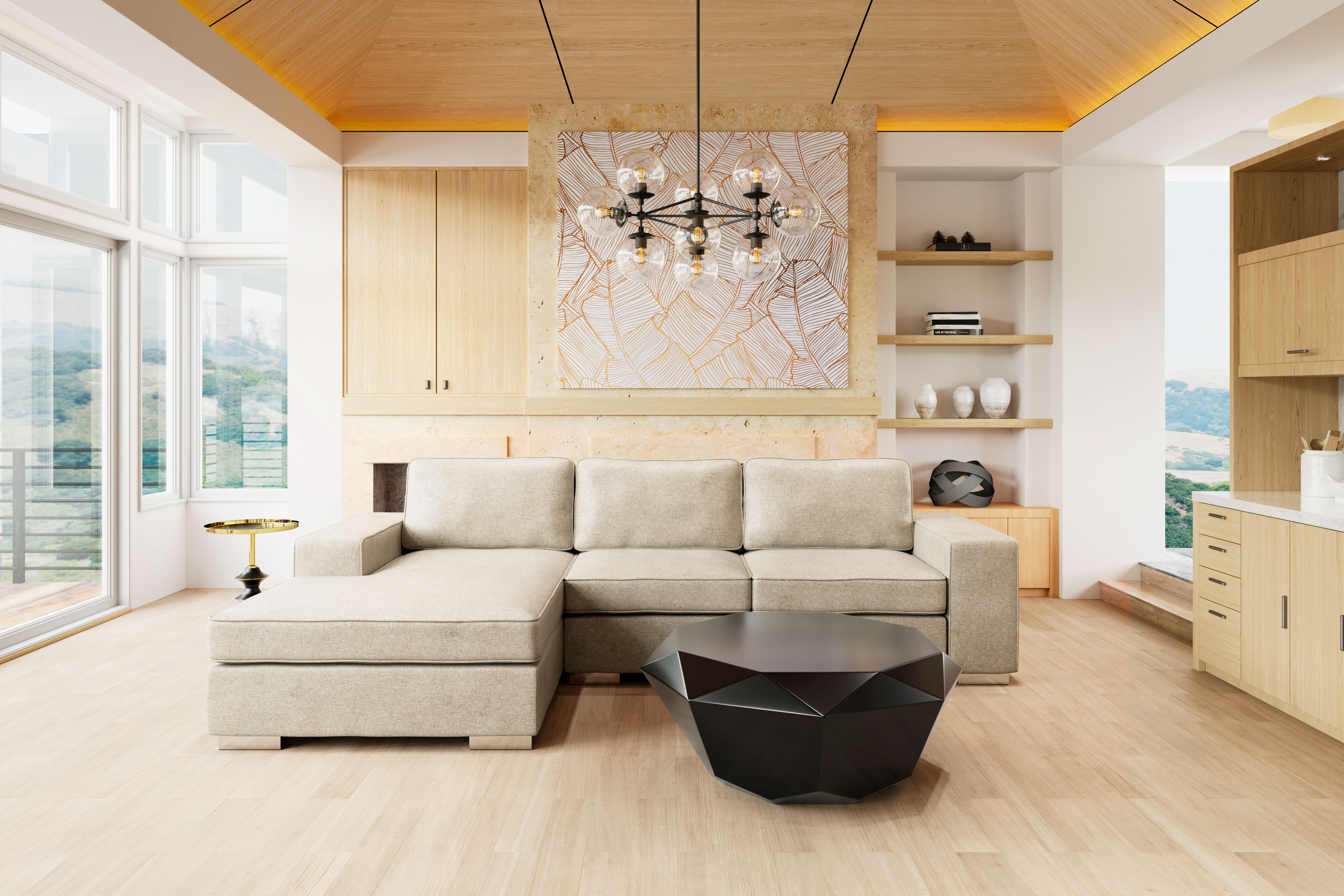 ZUO Brickell Sectional - Beige