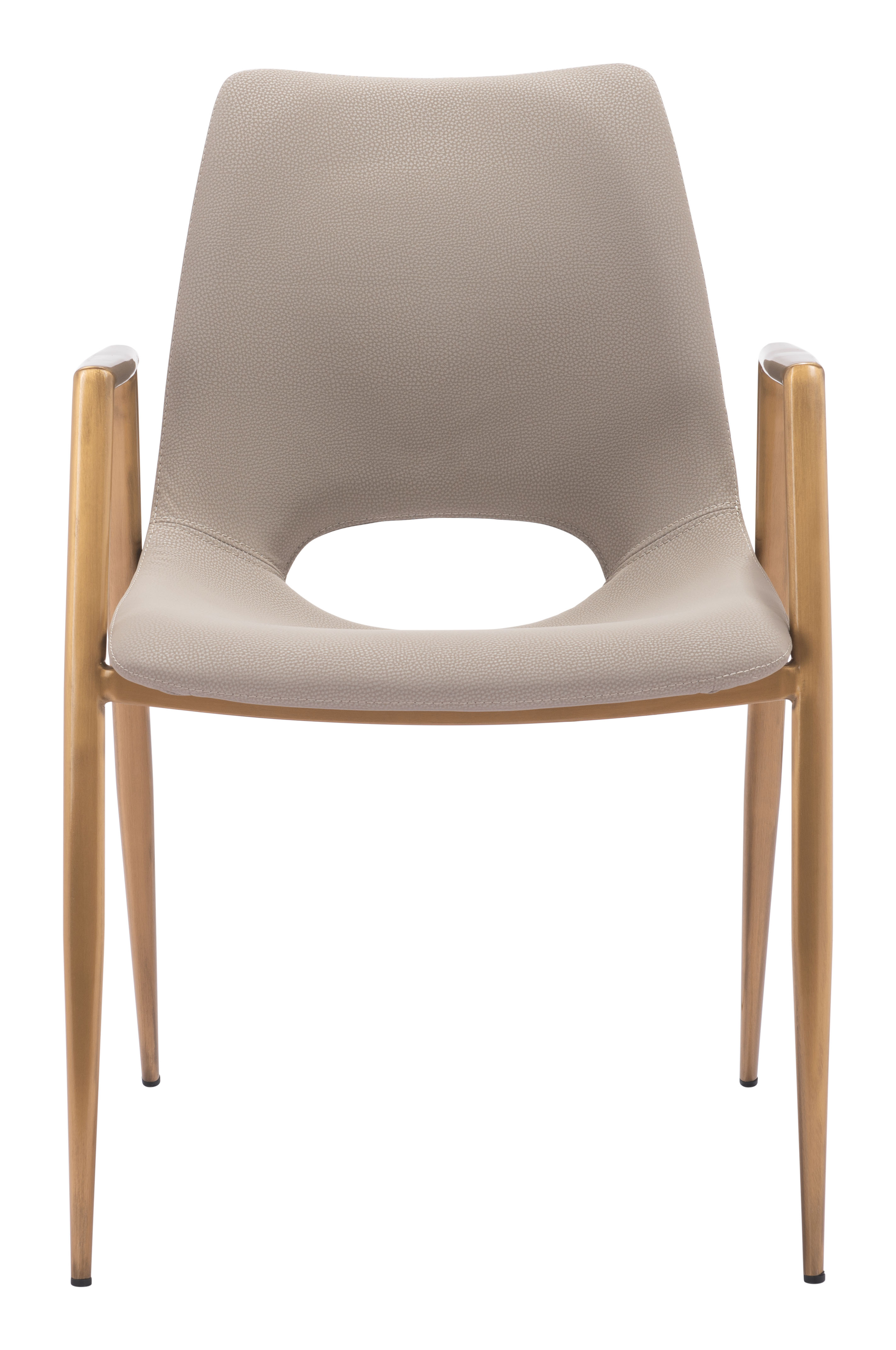 ZUO Desi Dining Chair (Set of 2) - Beige/Gold