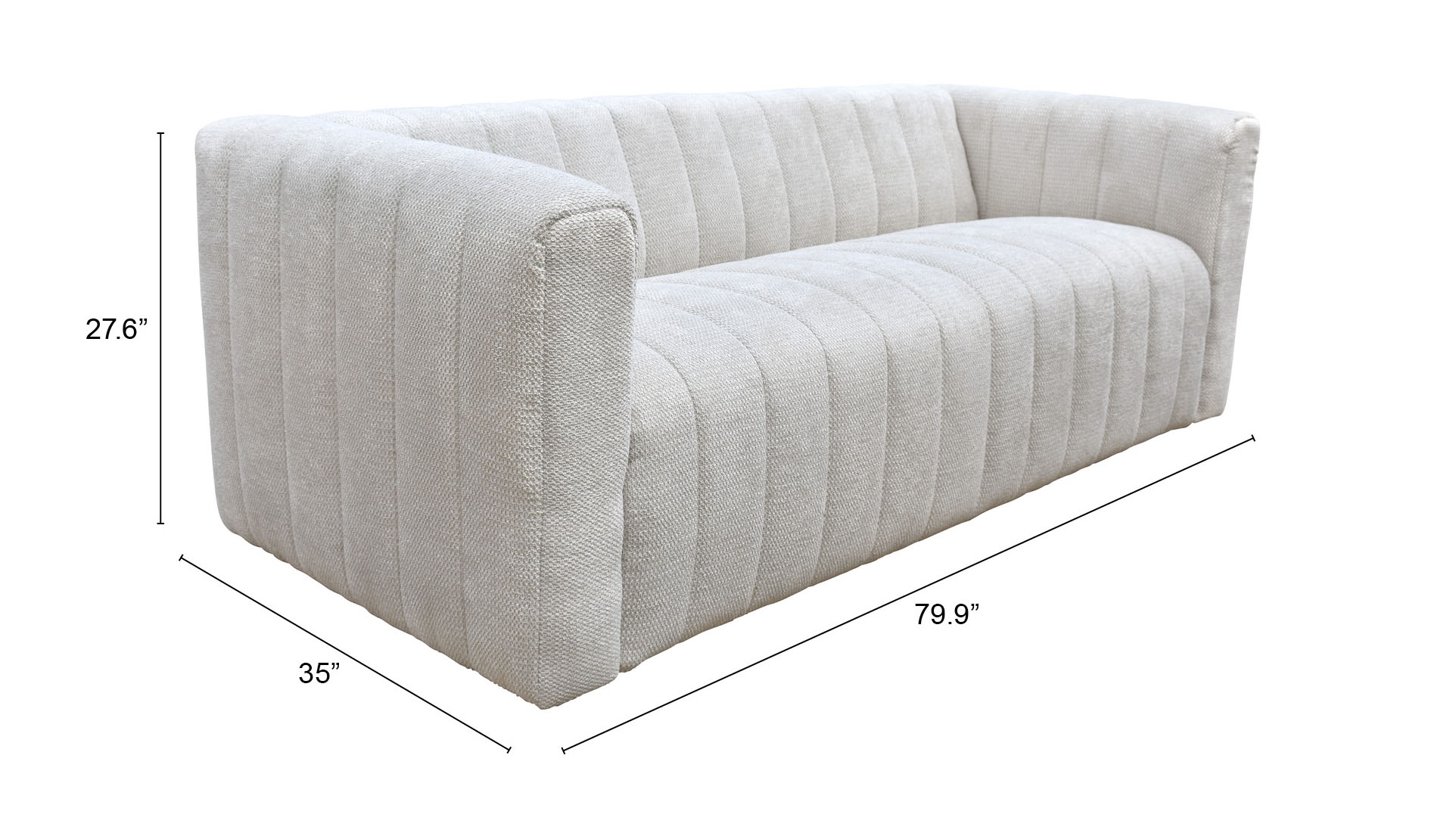 ZUO Puerto Plata Sofa - Dason Snow