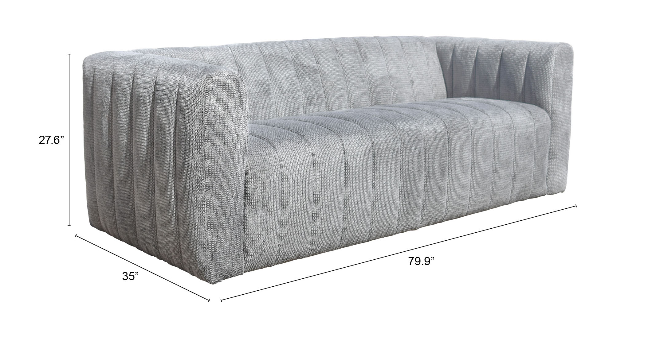 ZUO Puerto Plata Sofa - Dason Granite