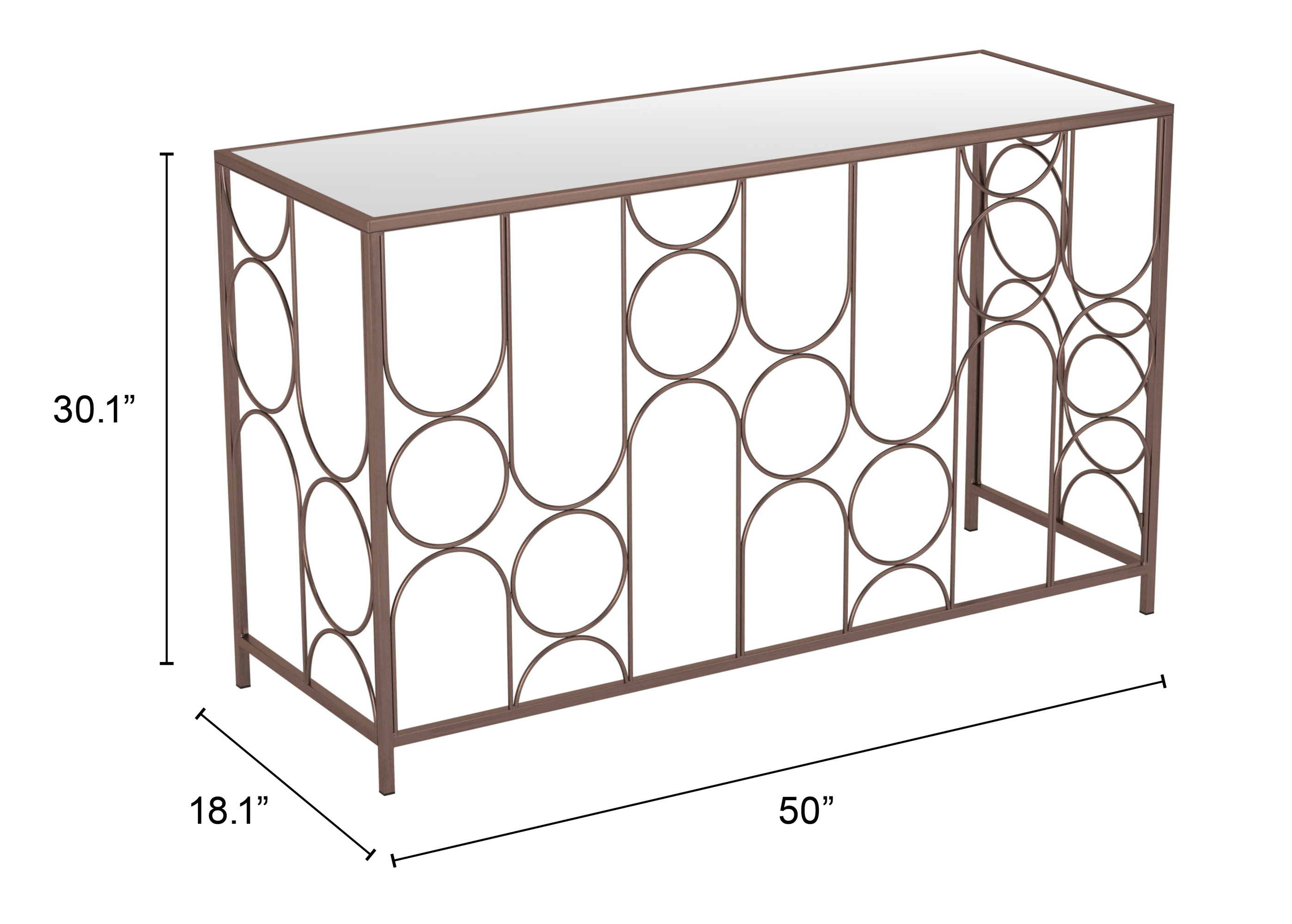 ZUO - Convale Console Table in Bronze