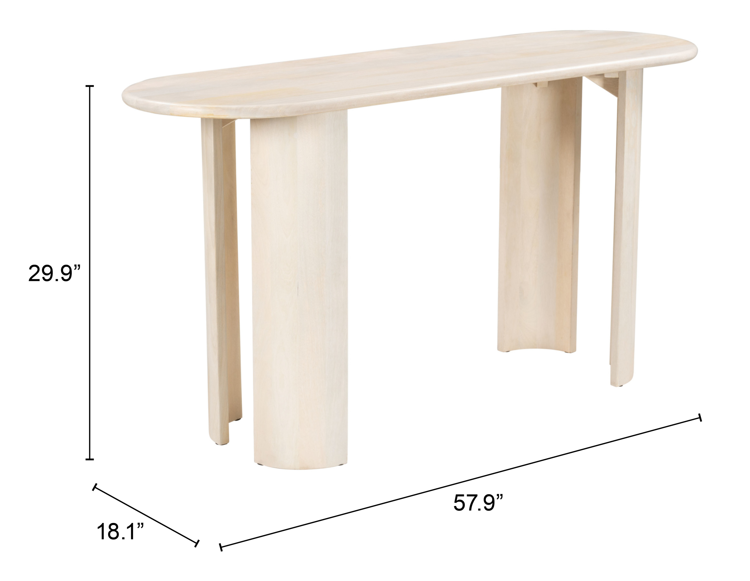 ZUO - Risan Console Table in Natural