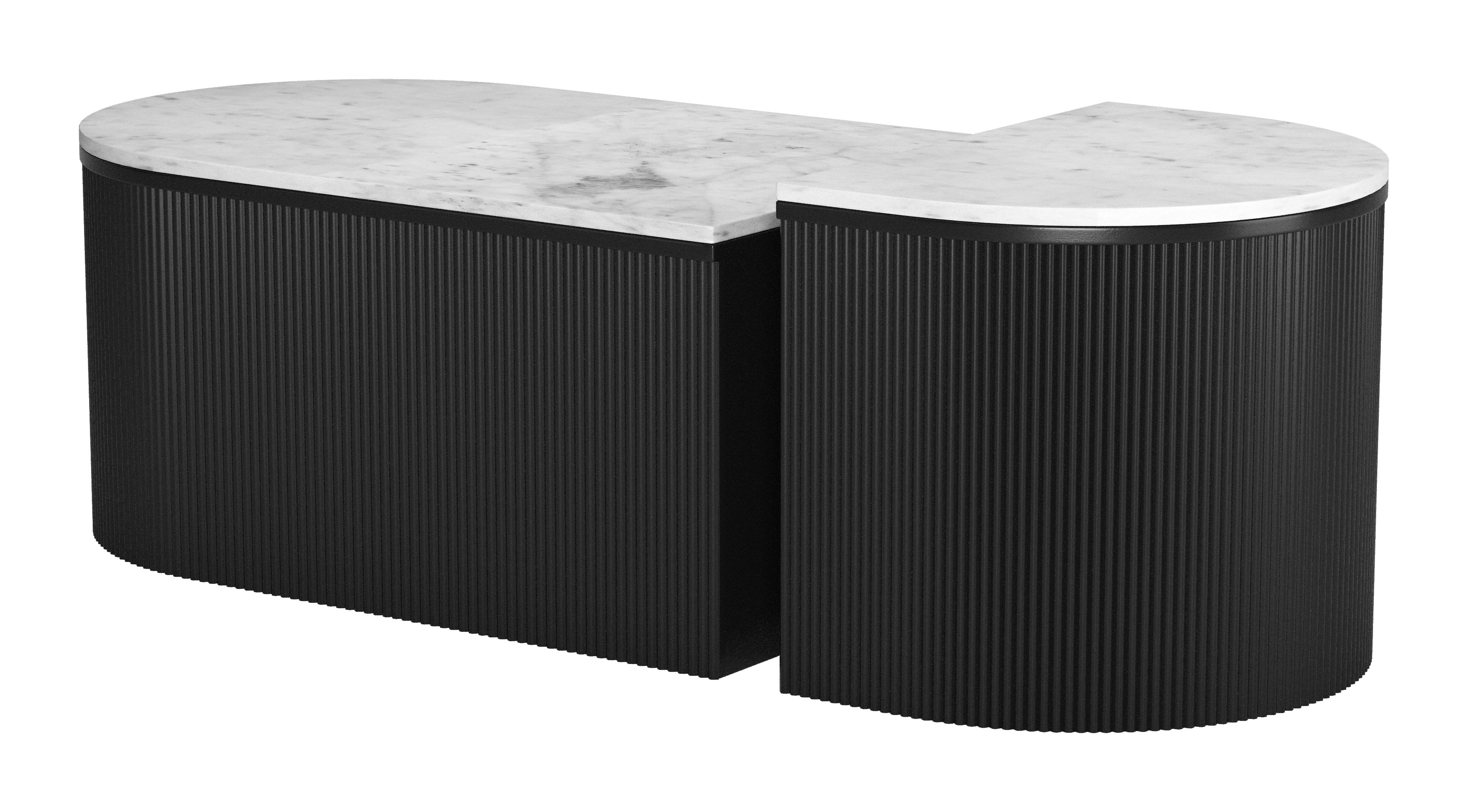 ZUO - Ormara Coffee Table Set (2-Piece) in White/Black