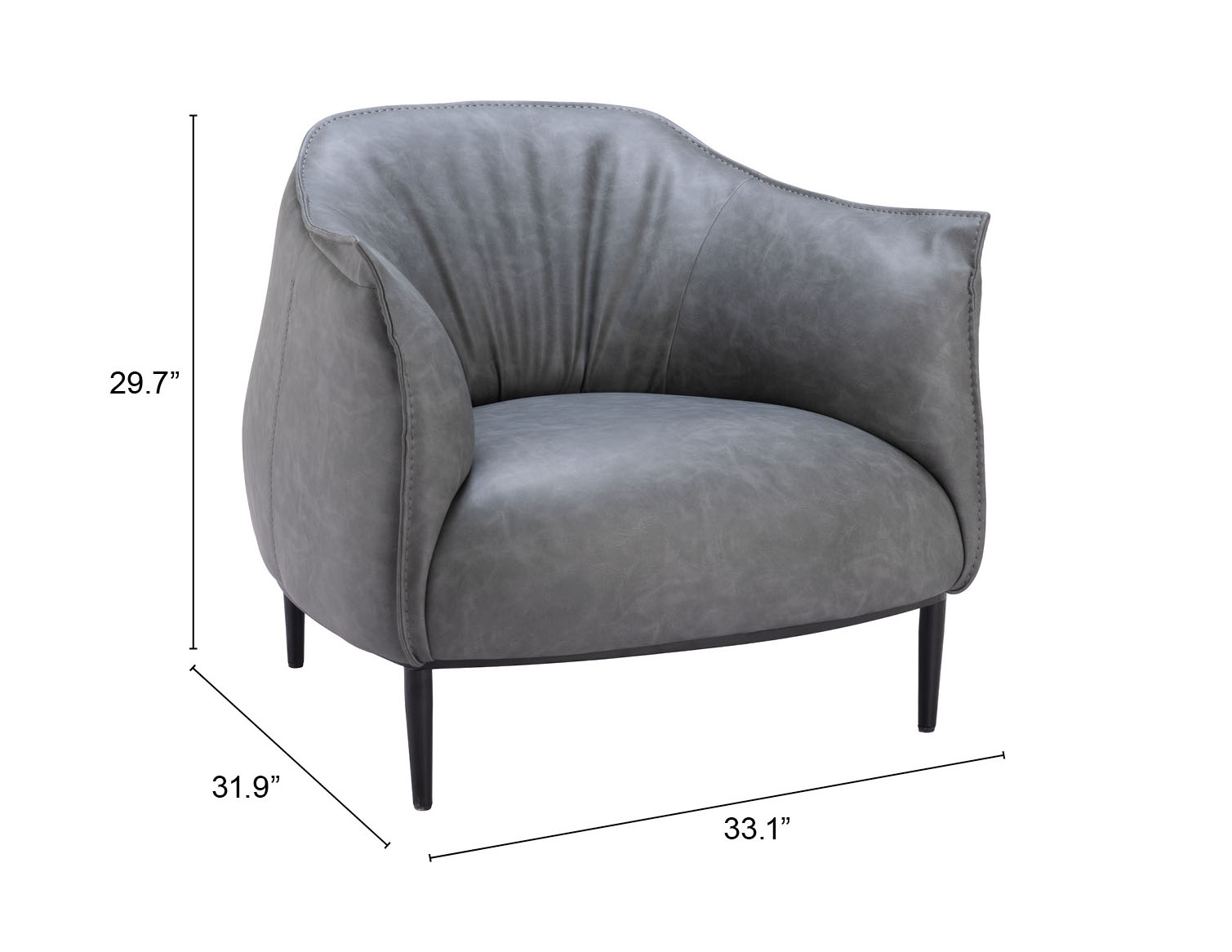 ZUO Julian Accent Chair - Gray
