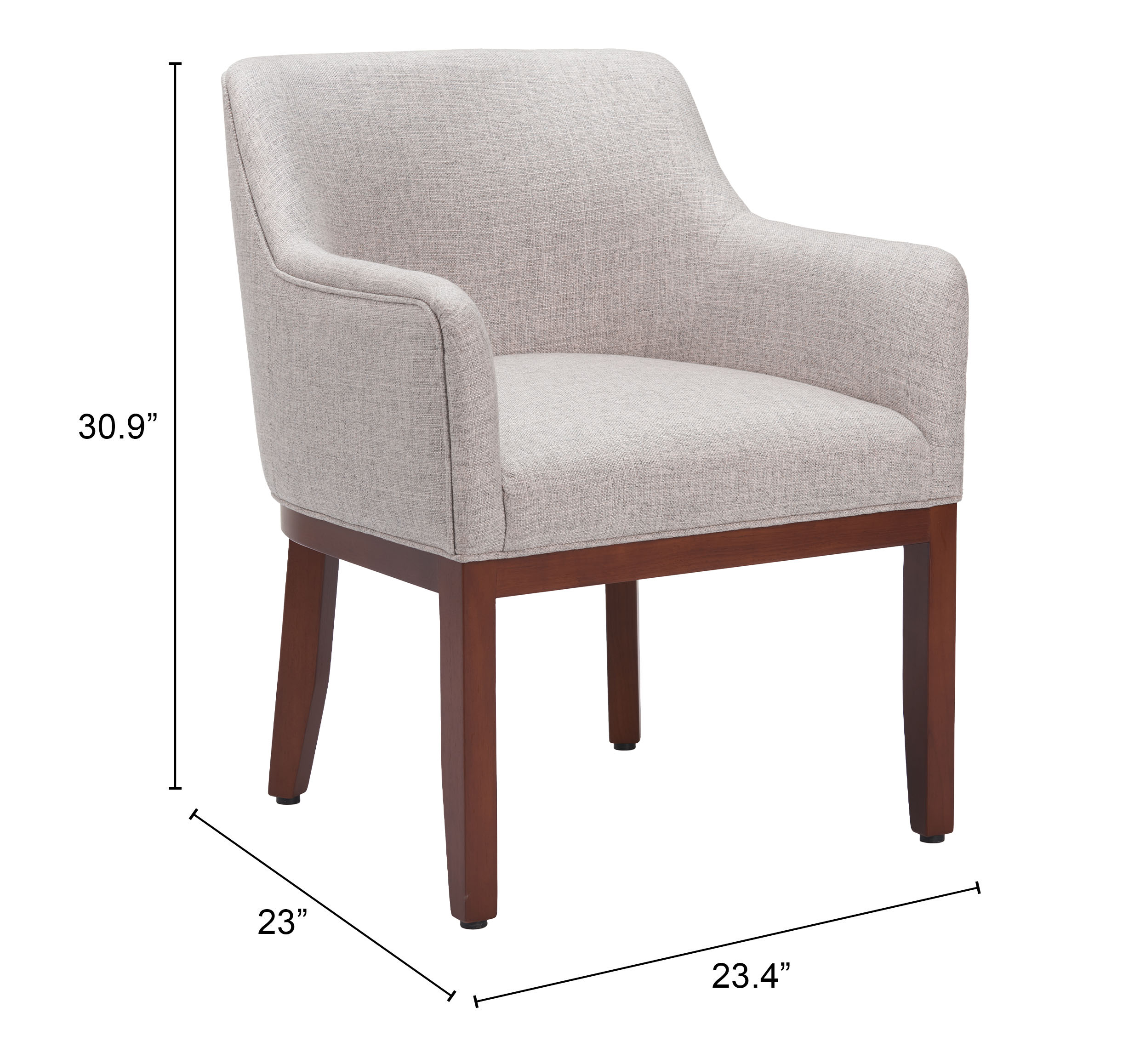 ZUO - Berbera Dining Chair in Gray