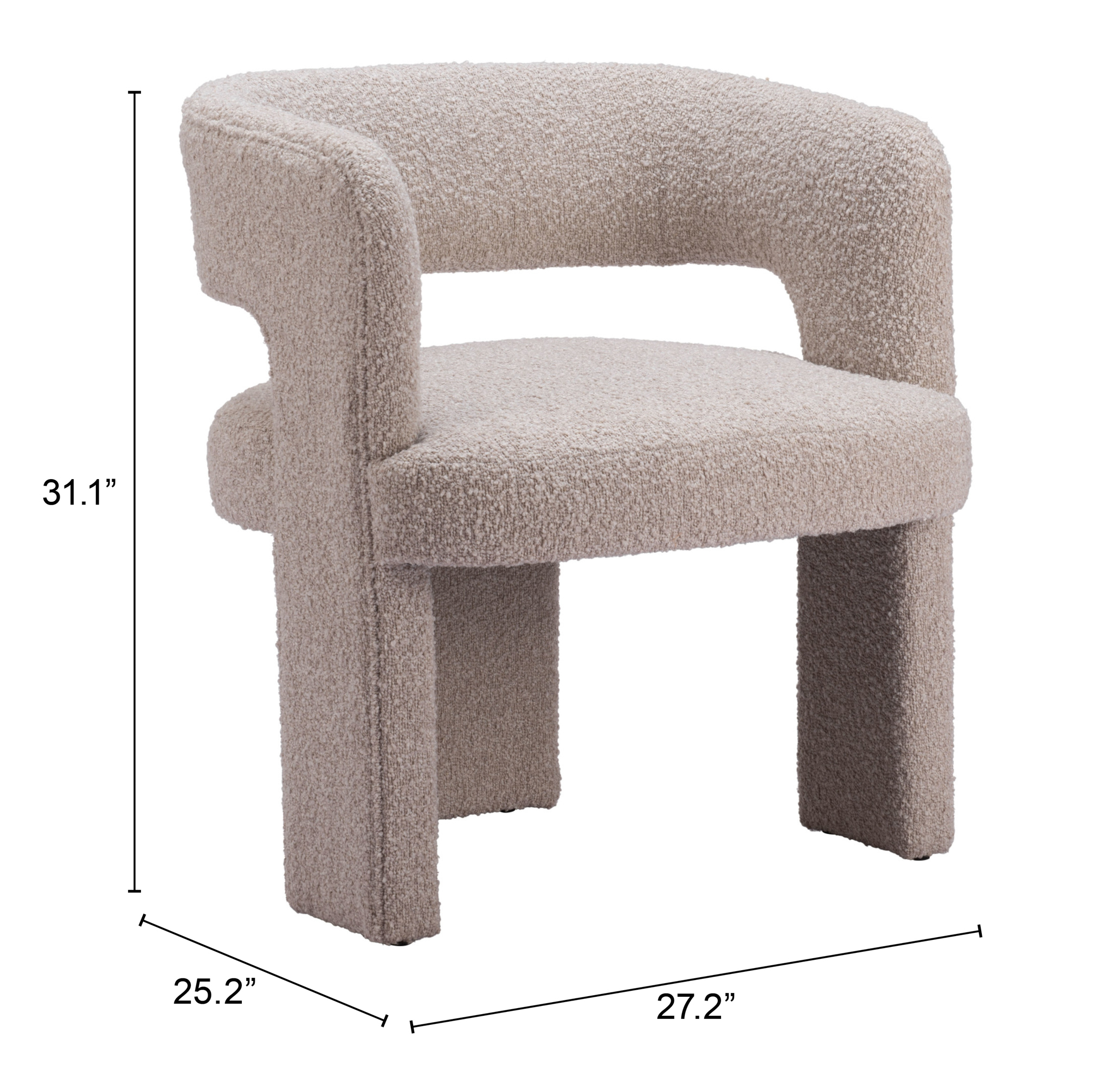 ZUO - Java Accent Chair in Sandy Beige