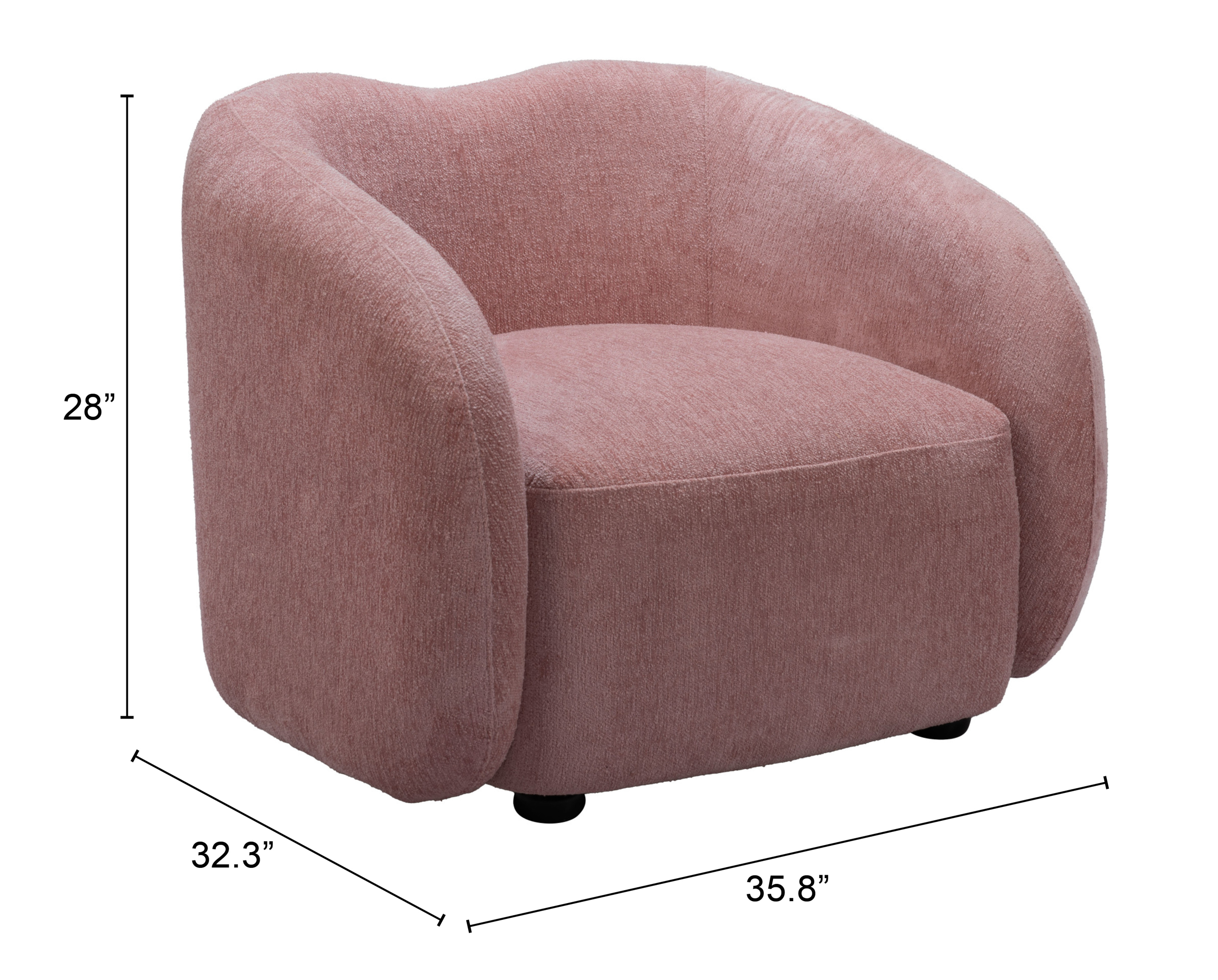 ZUO - Tallin Accent Chair in Mauve Pink