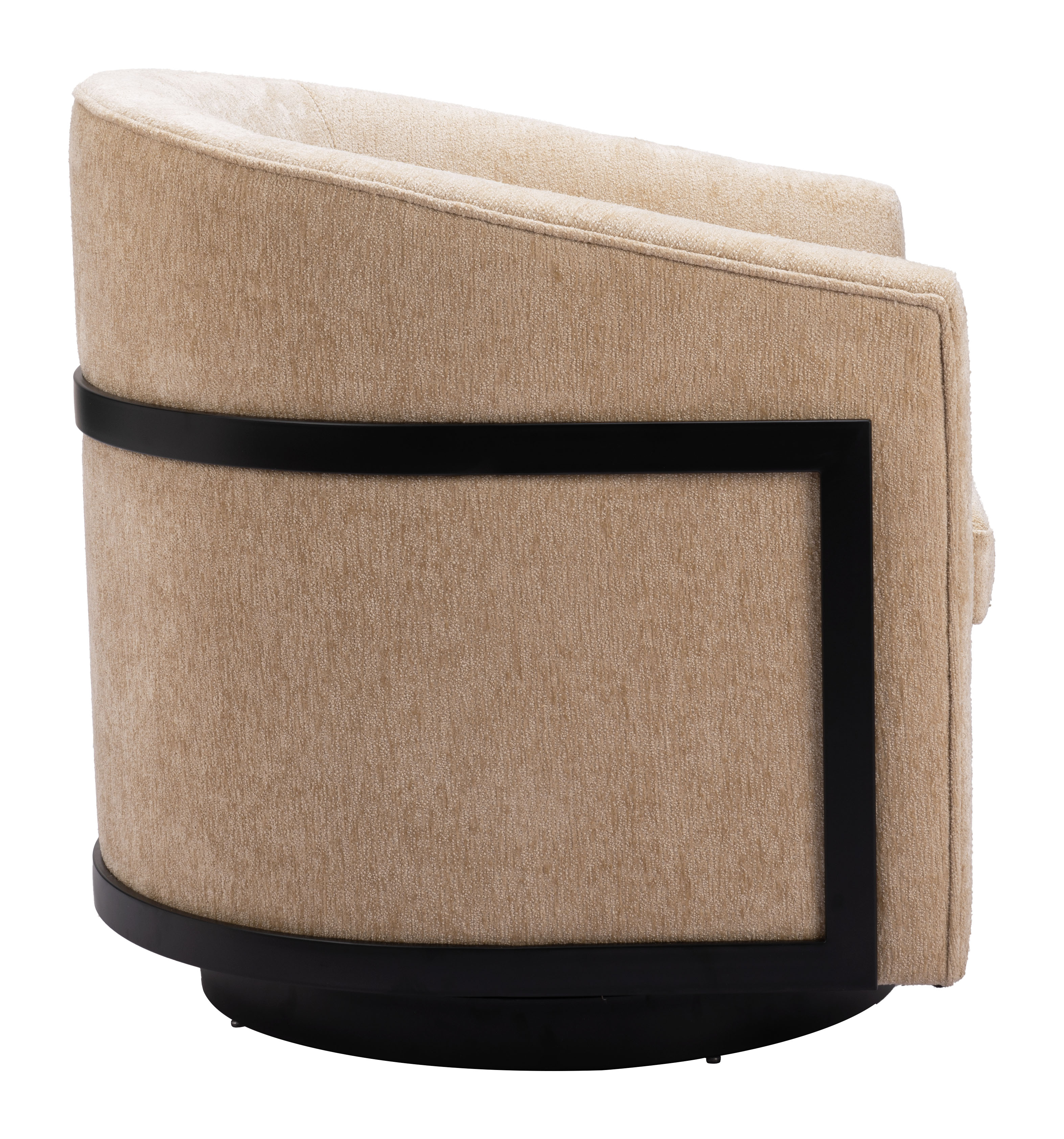 ZUO - Hanko Swivel Chair in Golden Beige