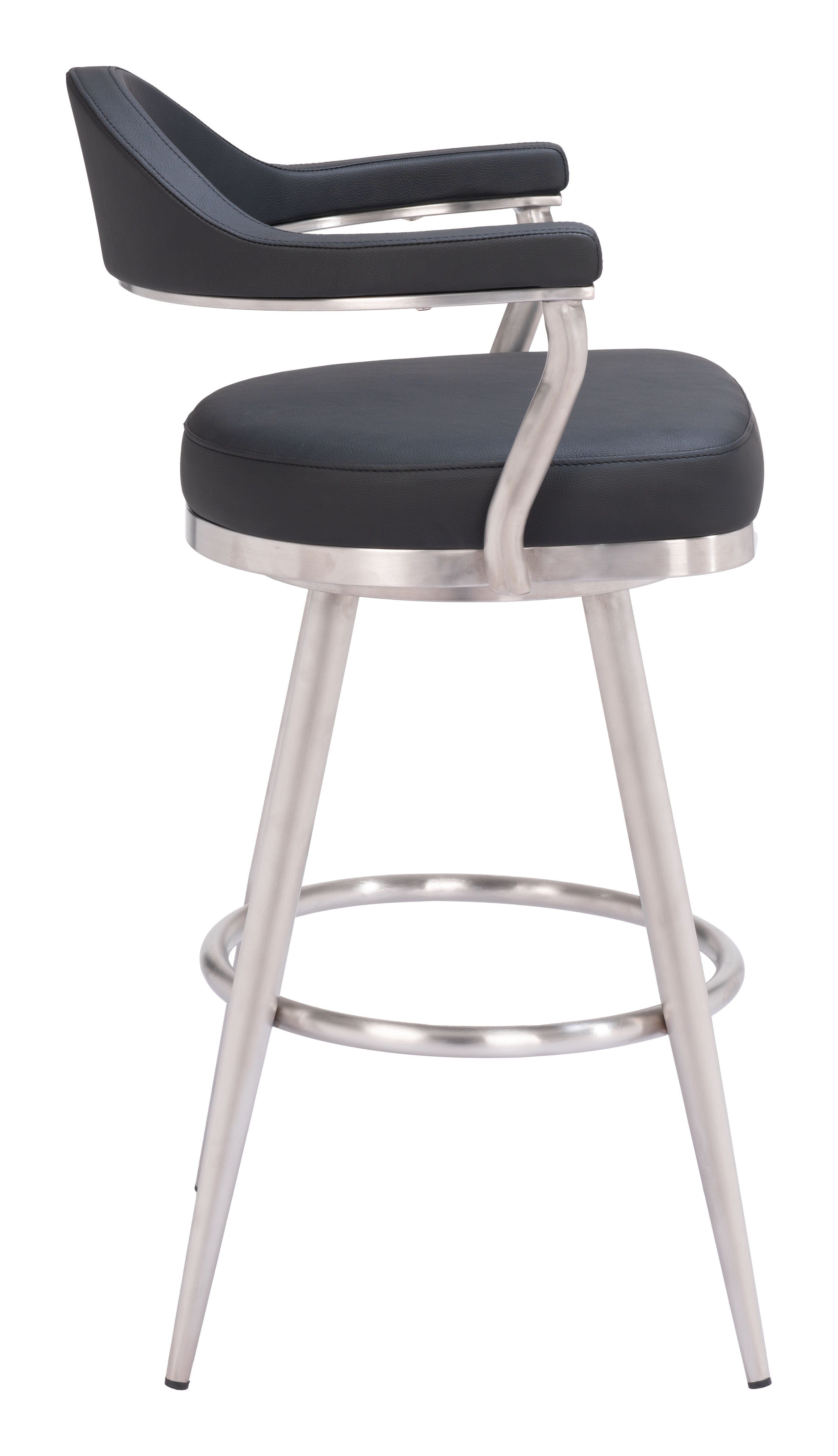ZUO - Vagur Swivel Barstool in Black