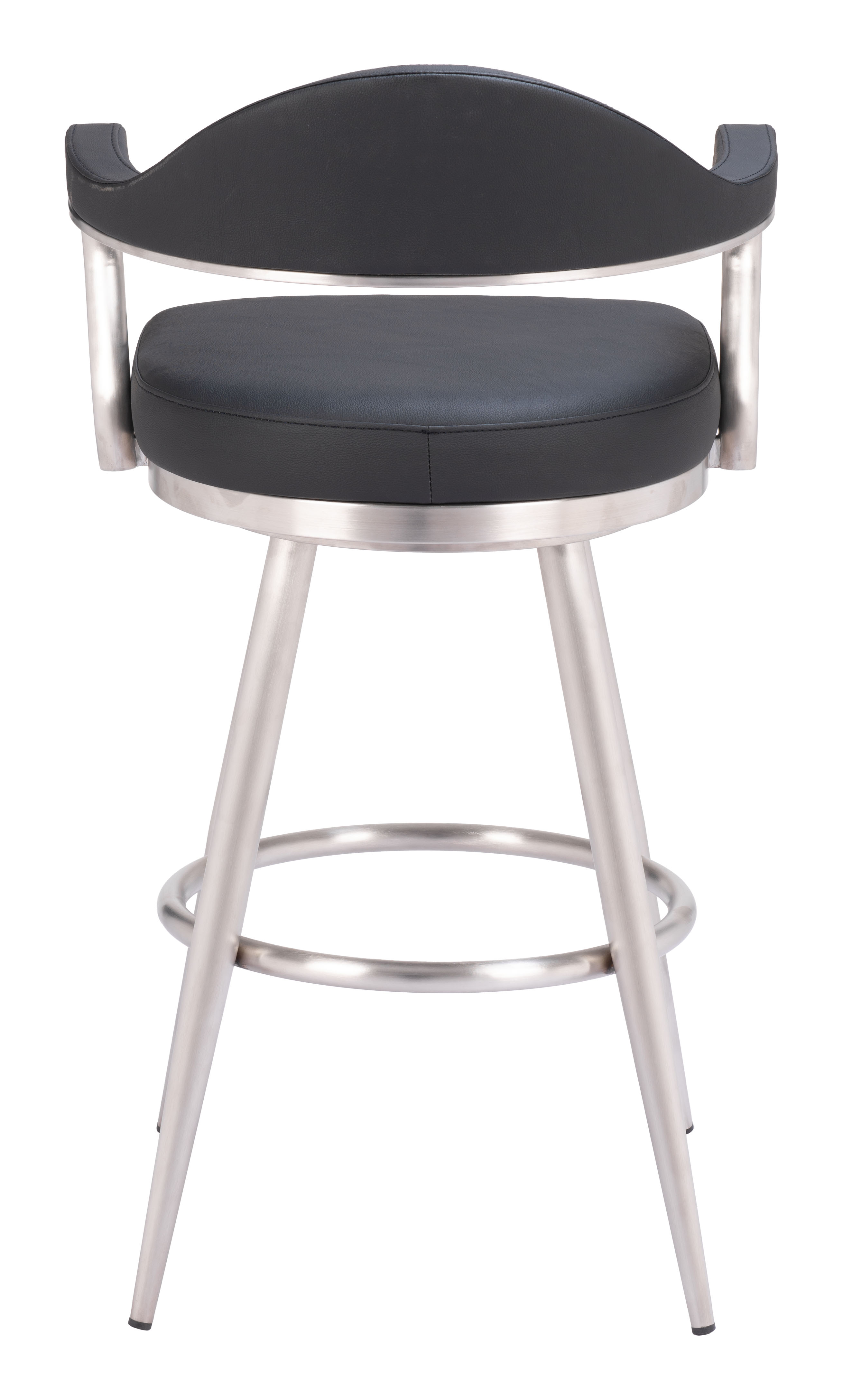 ZUO - Vagur Swivel Barstool in Black
