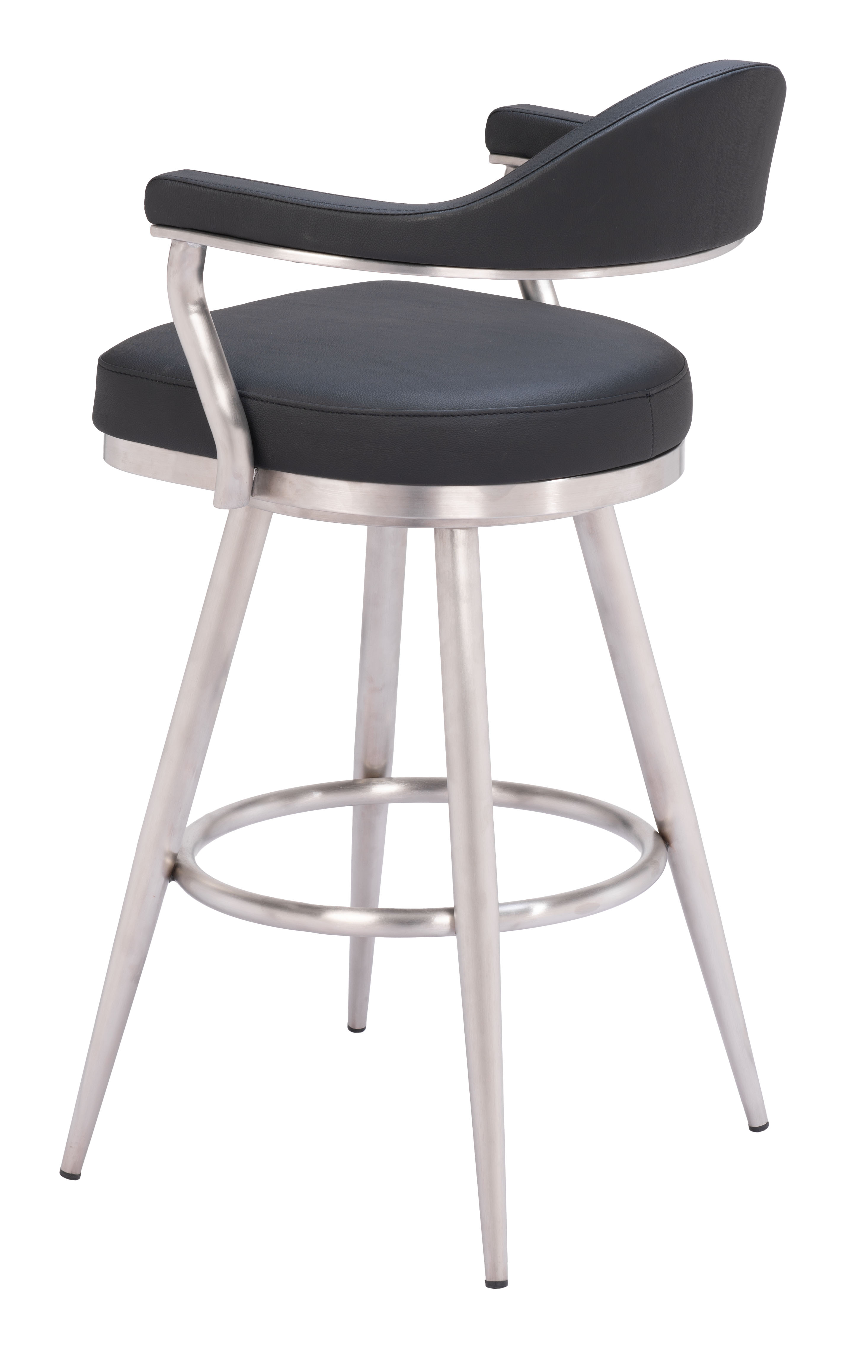 ZUO - Vagur Swivel Barstool in Black