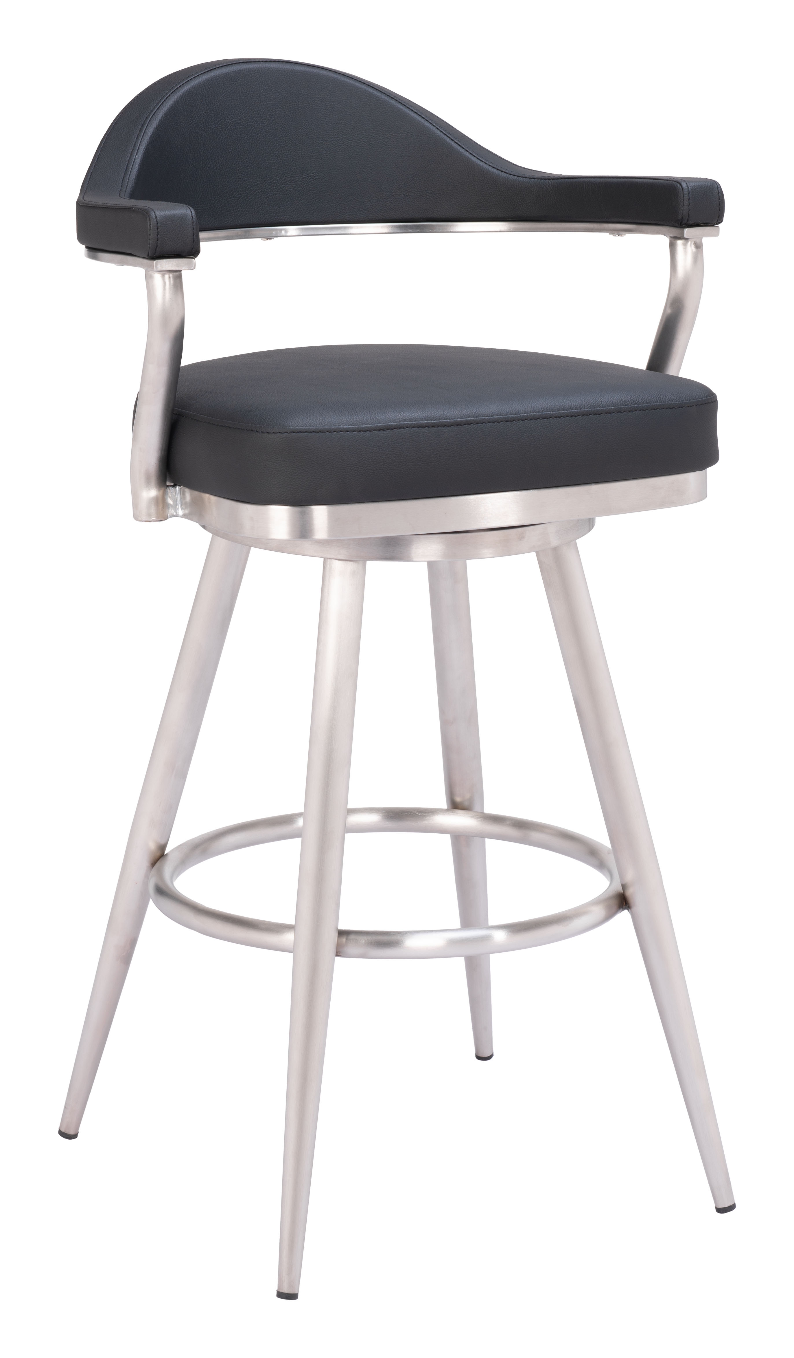 ZUO - Vagur Swivel Barstool in Black