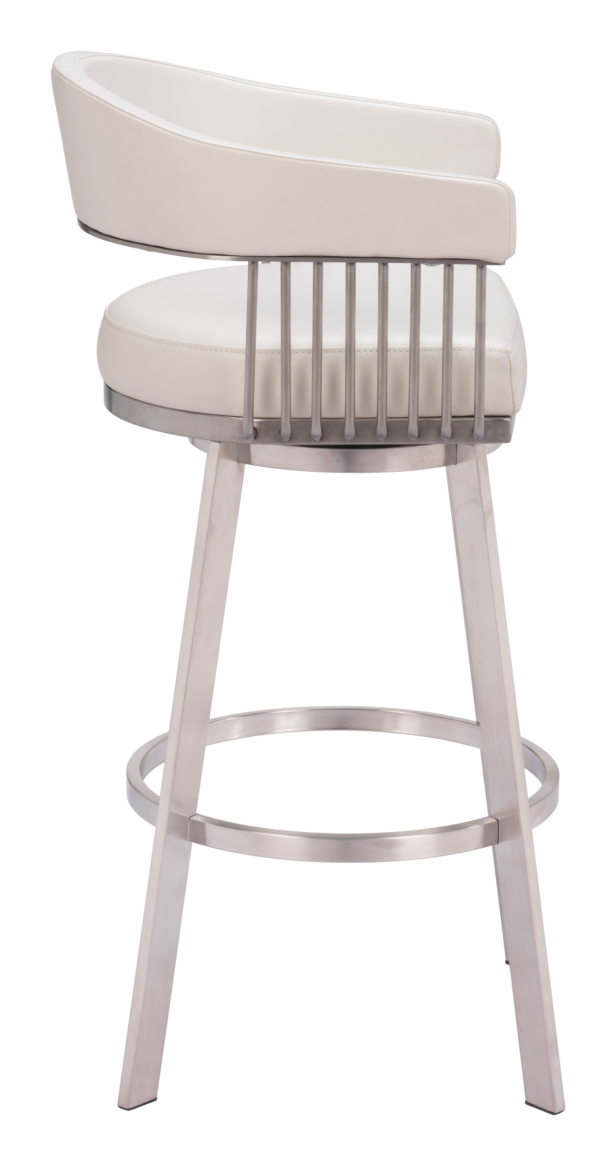 ZUO - Bantry Swivel Barstool in White